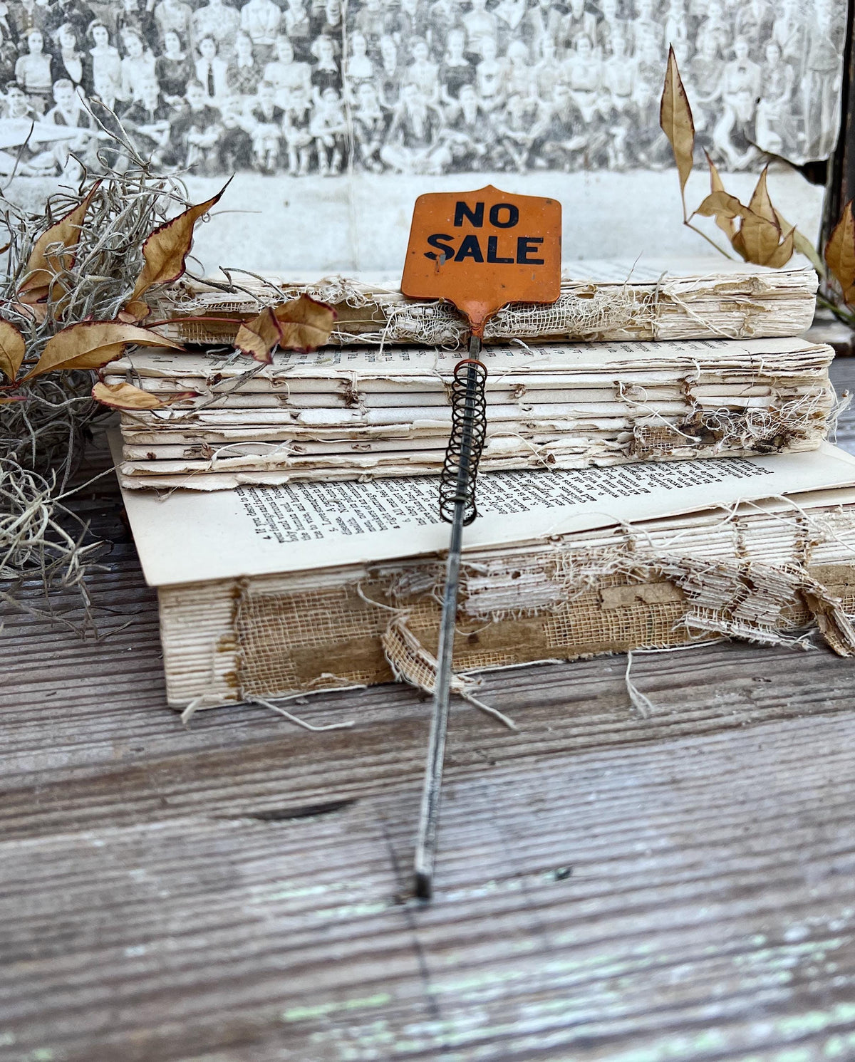 Antique Cash Register Flag Vintage Metal Cash Register Symbol NO SALE Orange Industrial Salvage Farmhouse Decor Halloween Fall Decor