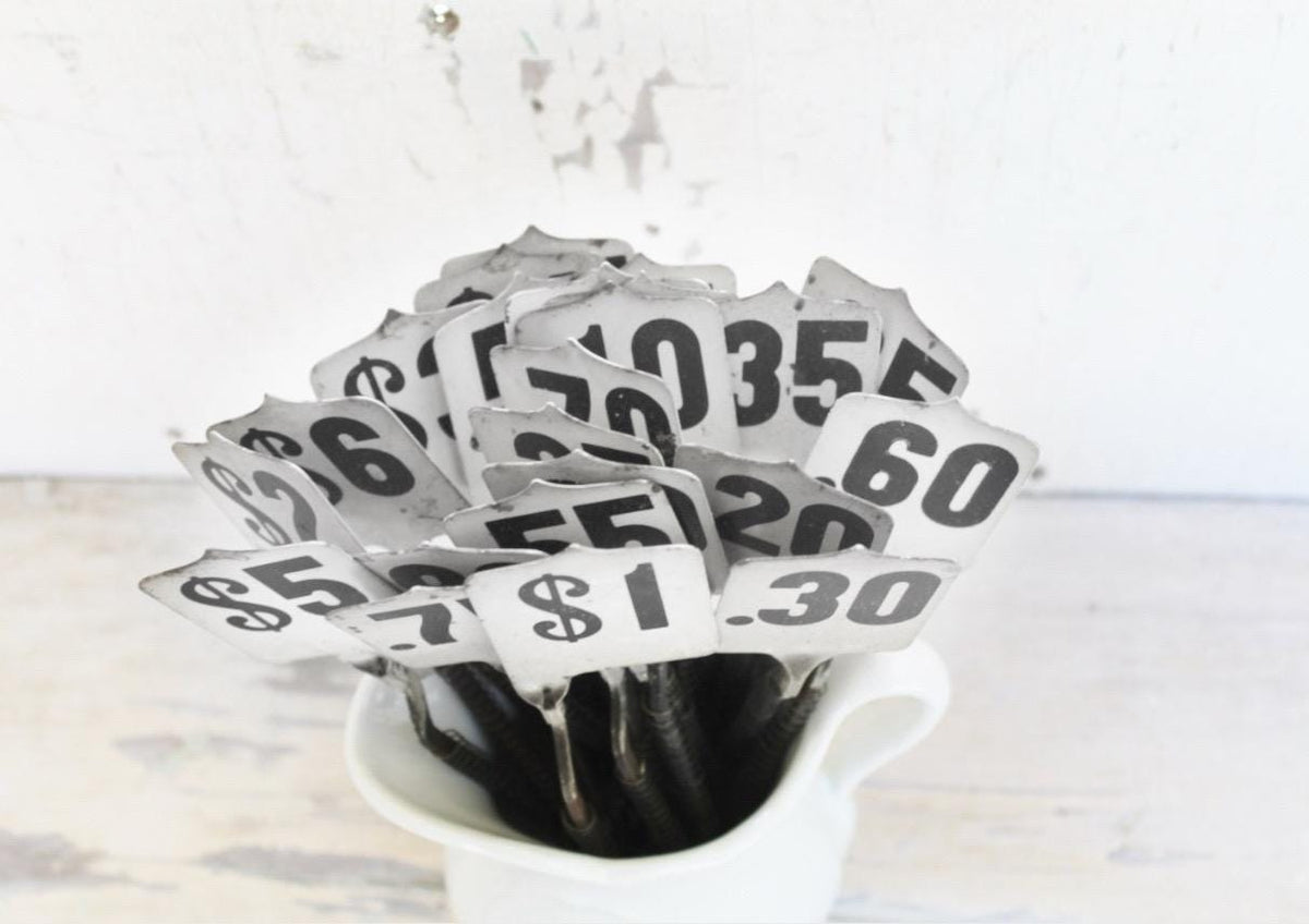 Cash Register Parts Antique Vintage Metal Cash Register Flag Black White Numbers Industrial Farmhouse Decor Country Shabby Chic 5 CENT