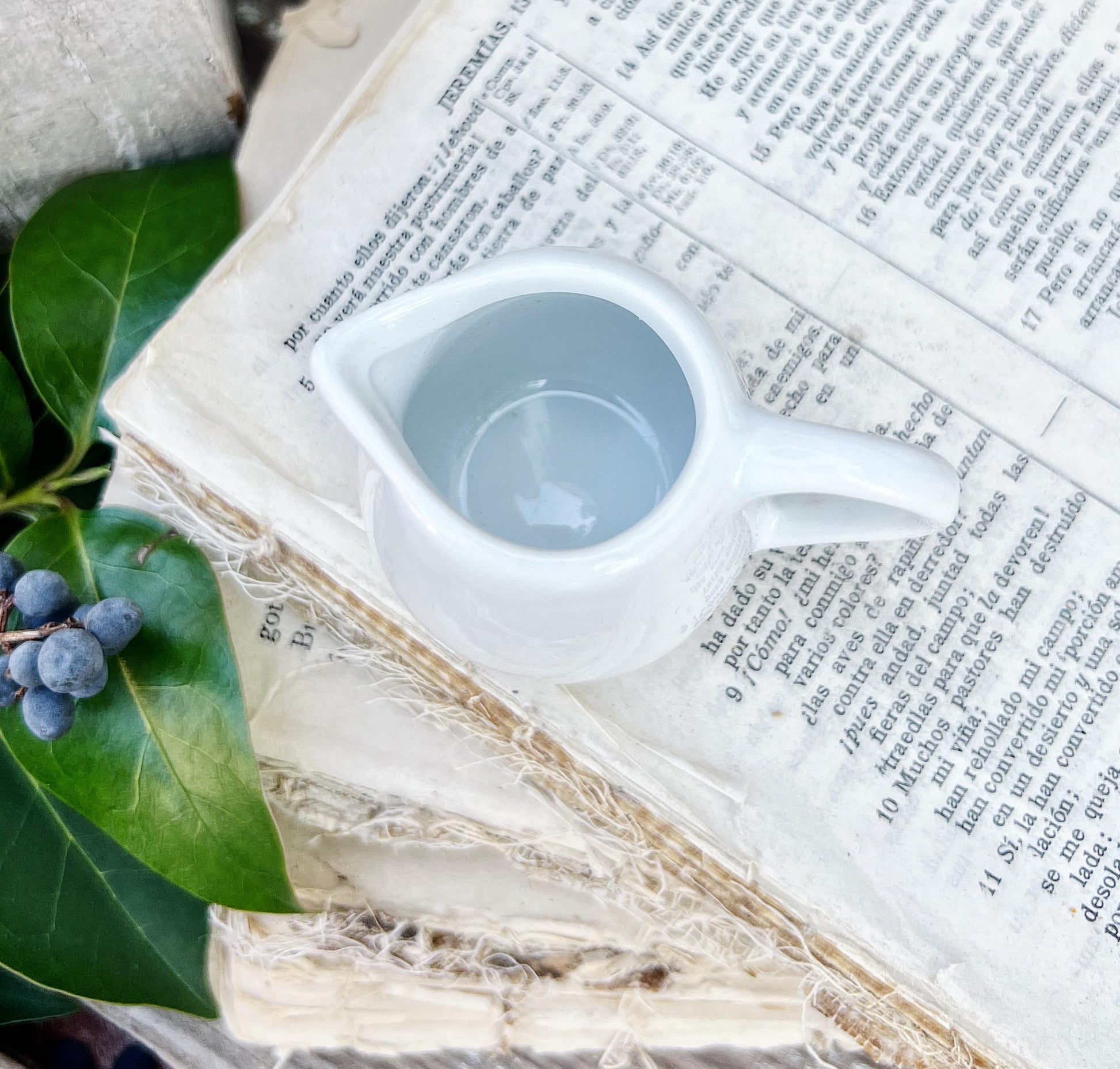 Vintage White Ironstone Creamer Pitcher Farmhouse Decor Restaurantware China