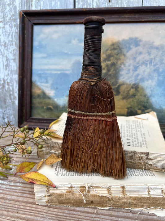Antique Whisk Broom Hand Straw Brush Farmhouse Decor Primitive Decor