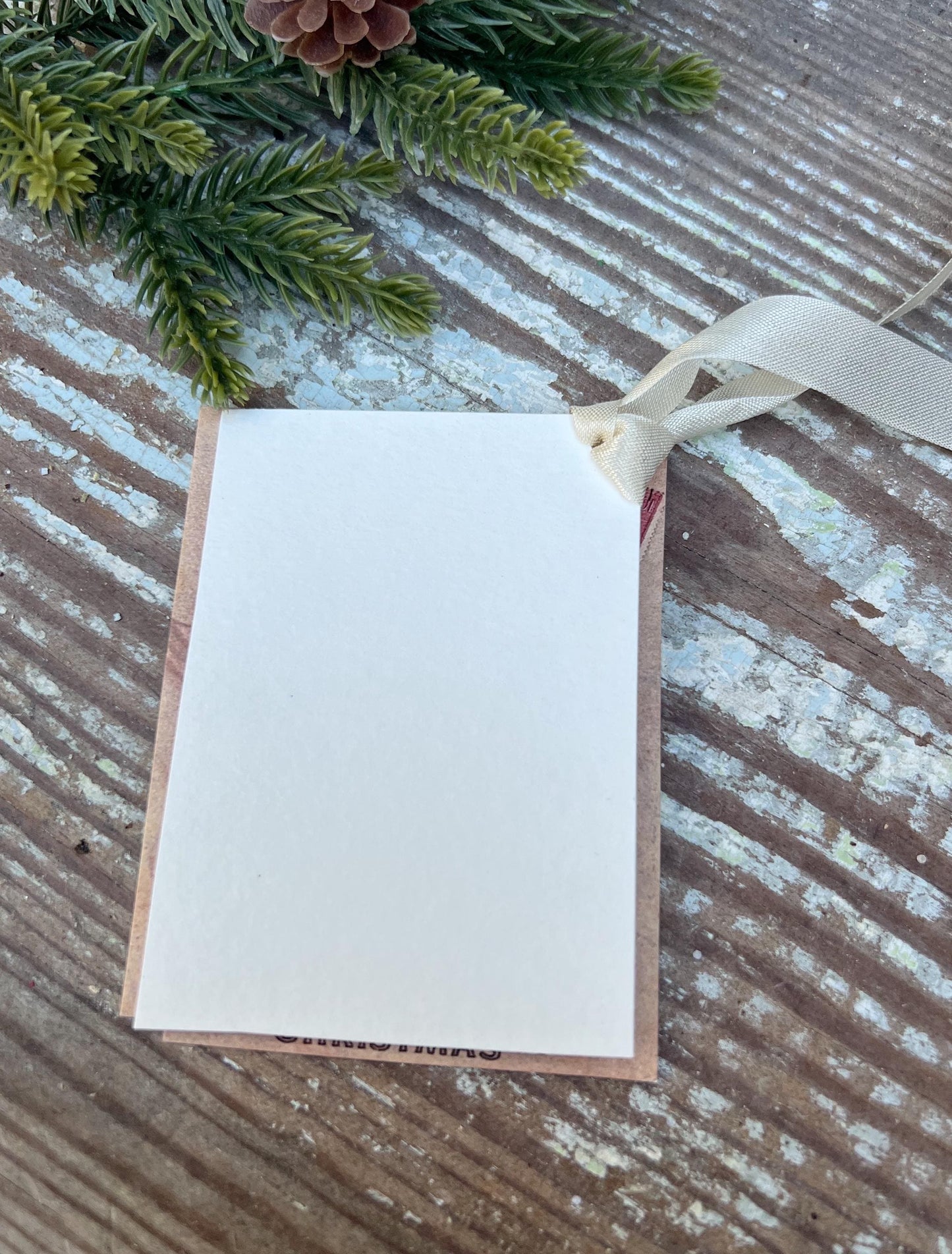 SANTA POST CARD Christmas Vintage Gift Tags Farmhouse Christmas Decor Card French Shabby Gift Wrap Father Christmas