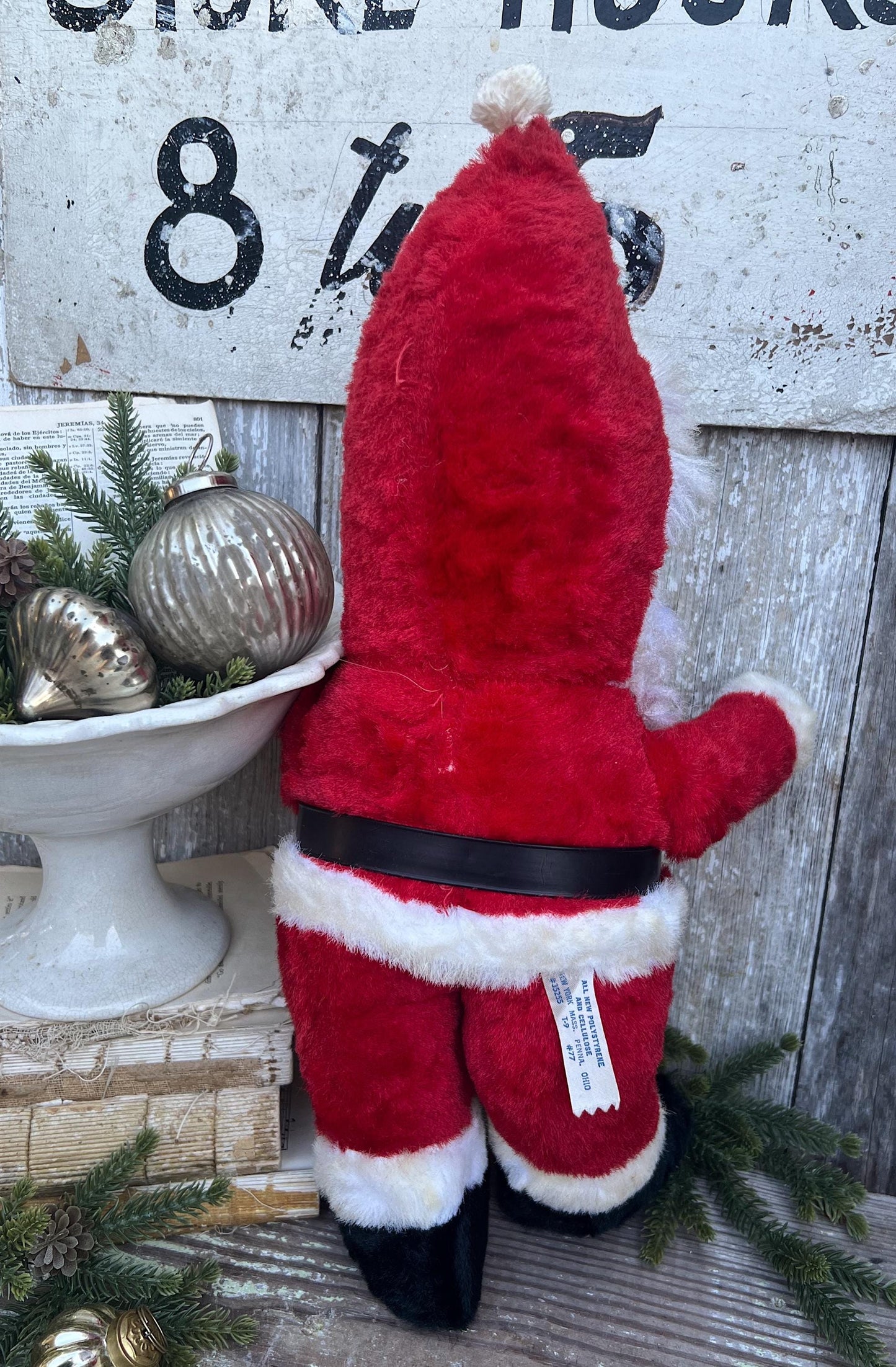 Antique Santa Claus Doll Rushton Farmhouse Vintage Christmas Decoration Ornament Hand Painted Face Japan Rare LARGE