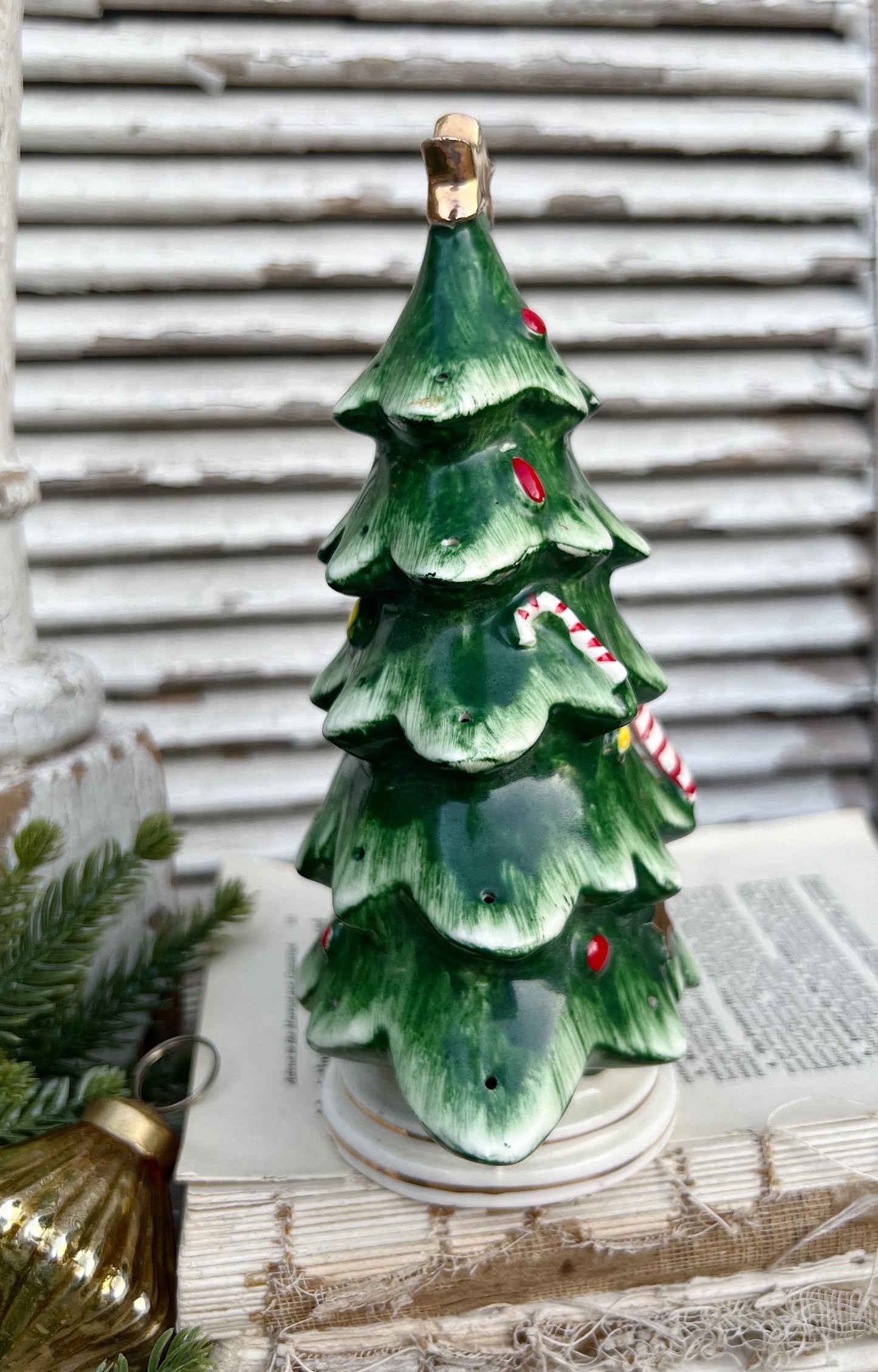 Vintage LEFTON’S Christmas Tree JAPAN Christmas Decor Toothpick Holder