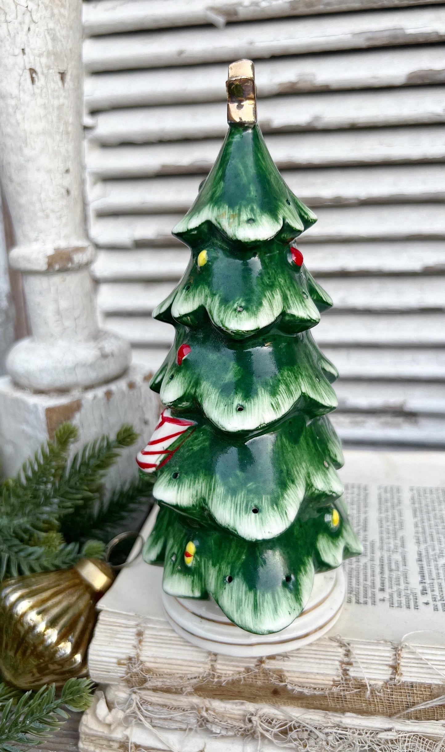 Vintage LEFTON’S Christmas Tree JAPAN Christmas Decor Toothpick Holder