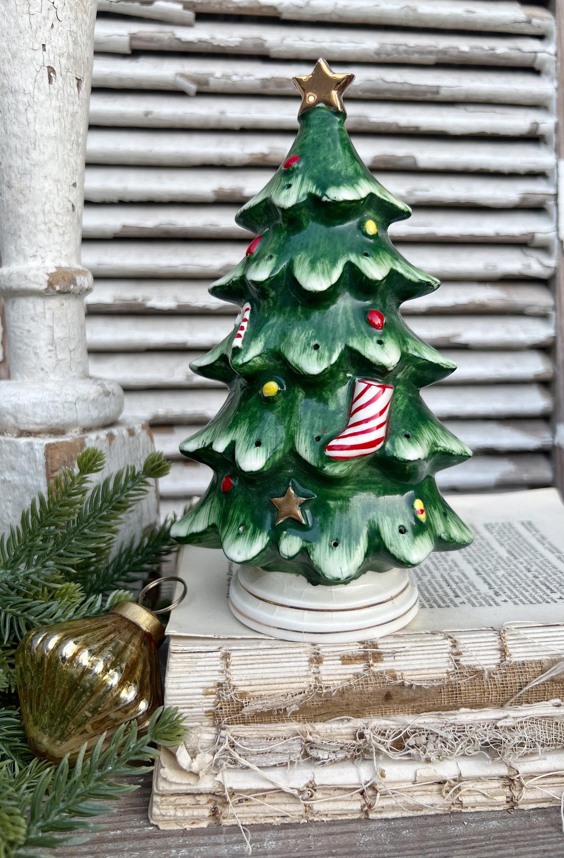 Vintage LEFTON’S Christmas Tree JAPAN Christmas Decor Toothpick Holder