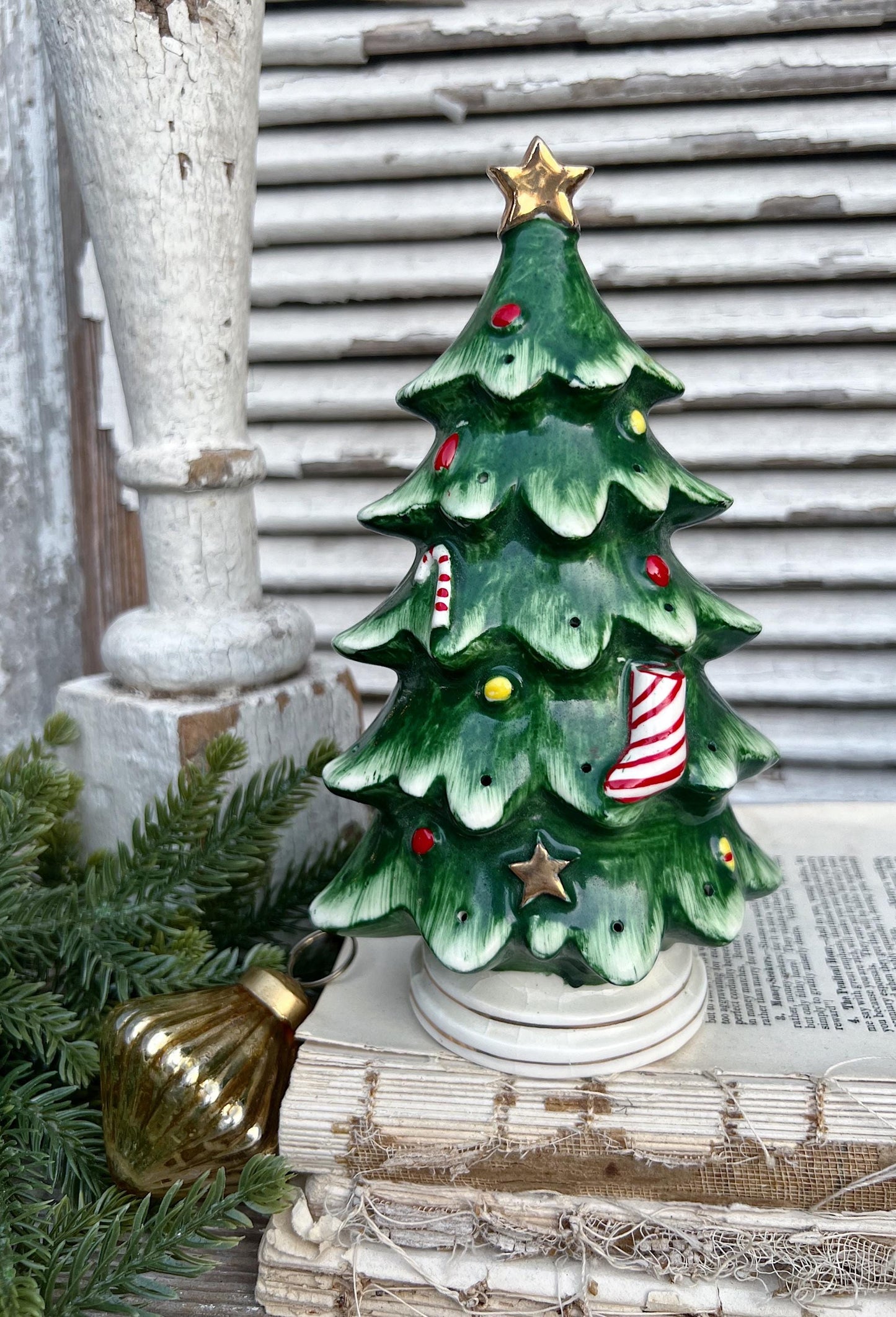 Vintage LEFTON’S Christmas Tree JAPAN Christmas Decor Toothpick Holder