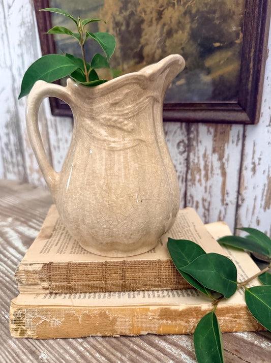 Antique Ironstone Pitcher: Arthur Wood Royal England, Farmhouse Decor