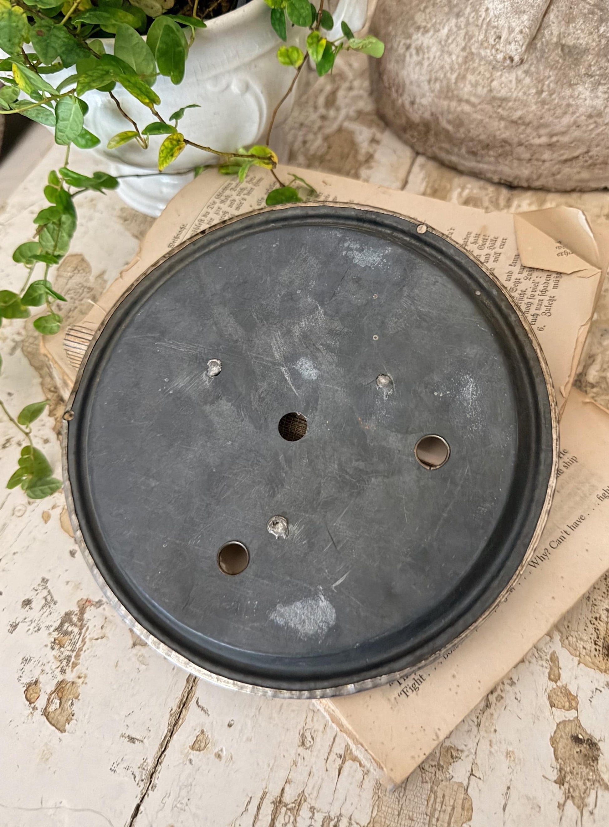 Antique Clock SESSIONS Brass Clock Dial Farmhouse Decor Industrial Salvage Parts