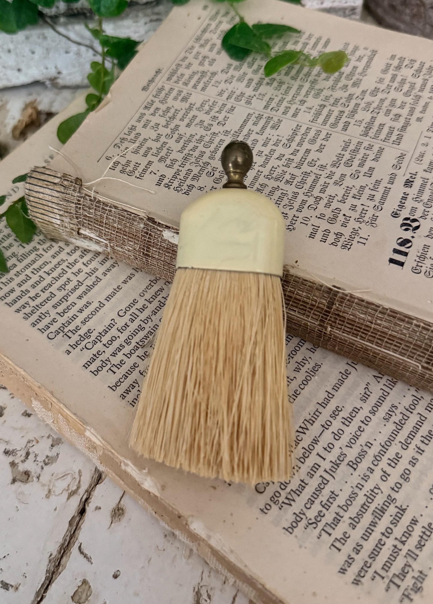 Antique Whisk Crumb Broom Hand Straw Brush Farmhouse Decor Vintage Broom Brass