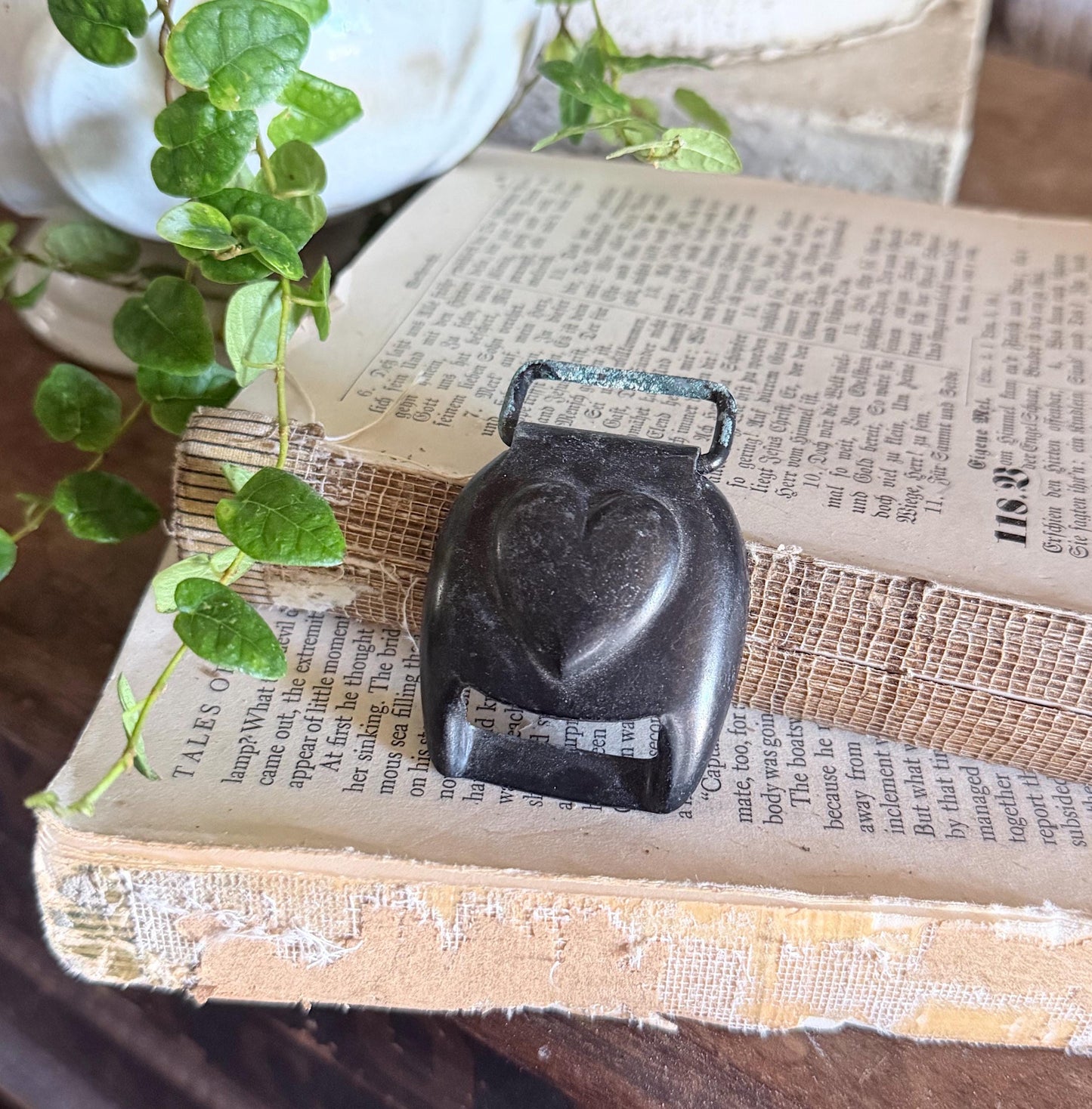 Antique Bridle Buckle HEART Black Metal Horse Harness Equestrian Ranch Tack Valentine Farmhouse