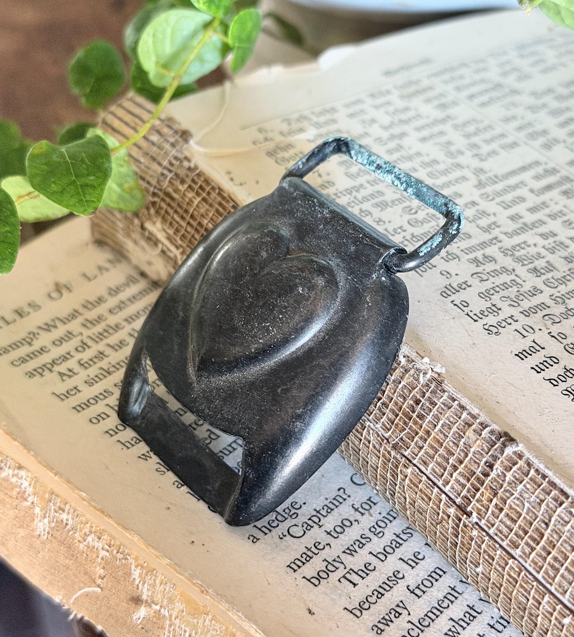 Antique Bridle Buckle HEART Black Metal Horse Harness Equestrian Ranch Tack Valentine Farmhouse