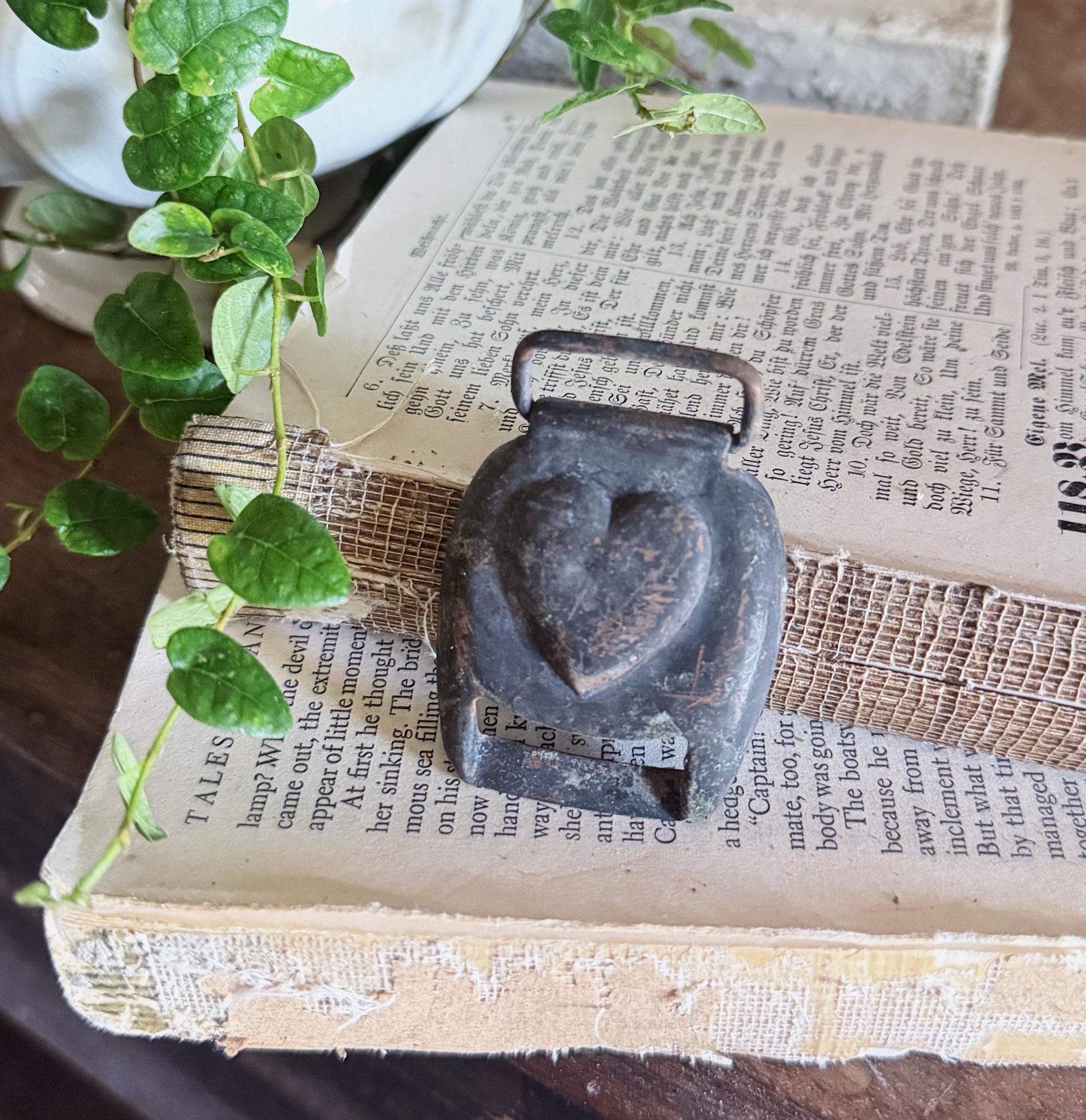 Antique Bridle Buckle HEART Black Metal Horse Harness Equestrian Ranch Tack Valentine Farmhouse