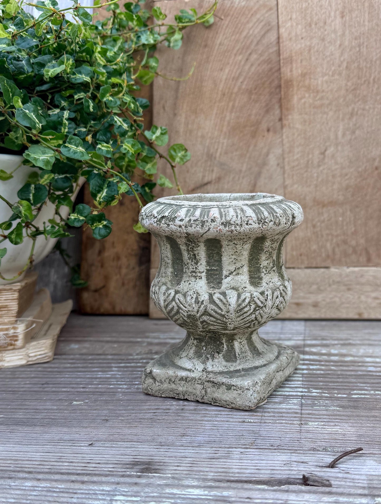 Vintage Terracotta Planter Urn Vase Container Farmhouse Garden Decor