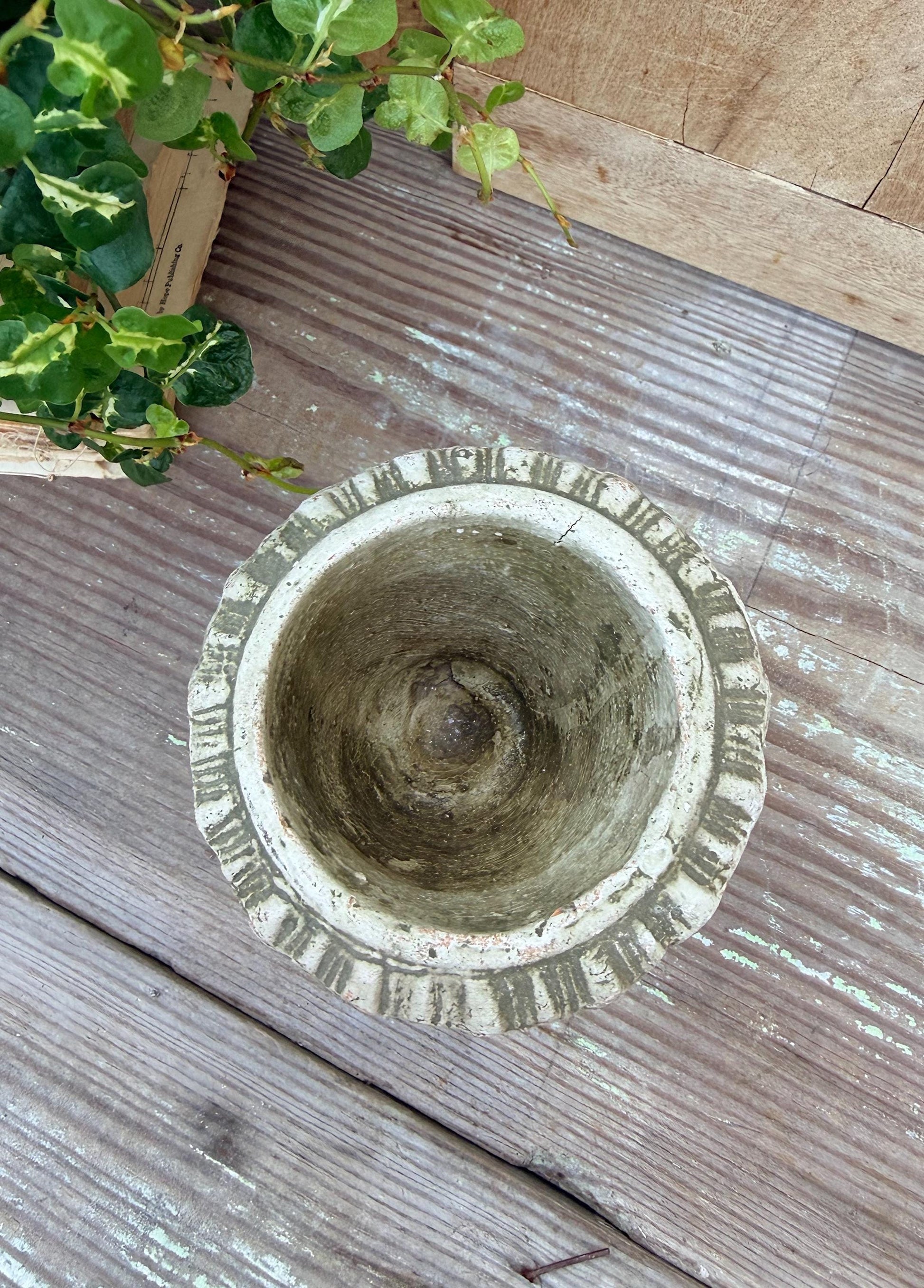 Vintage Terracotta Planter Urn Vase Container Farmhouse Garden Decor