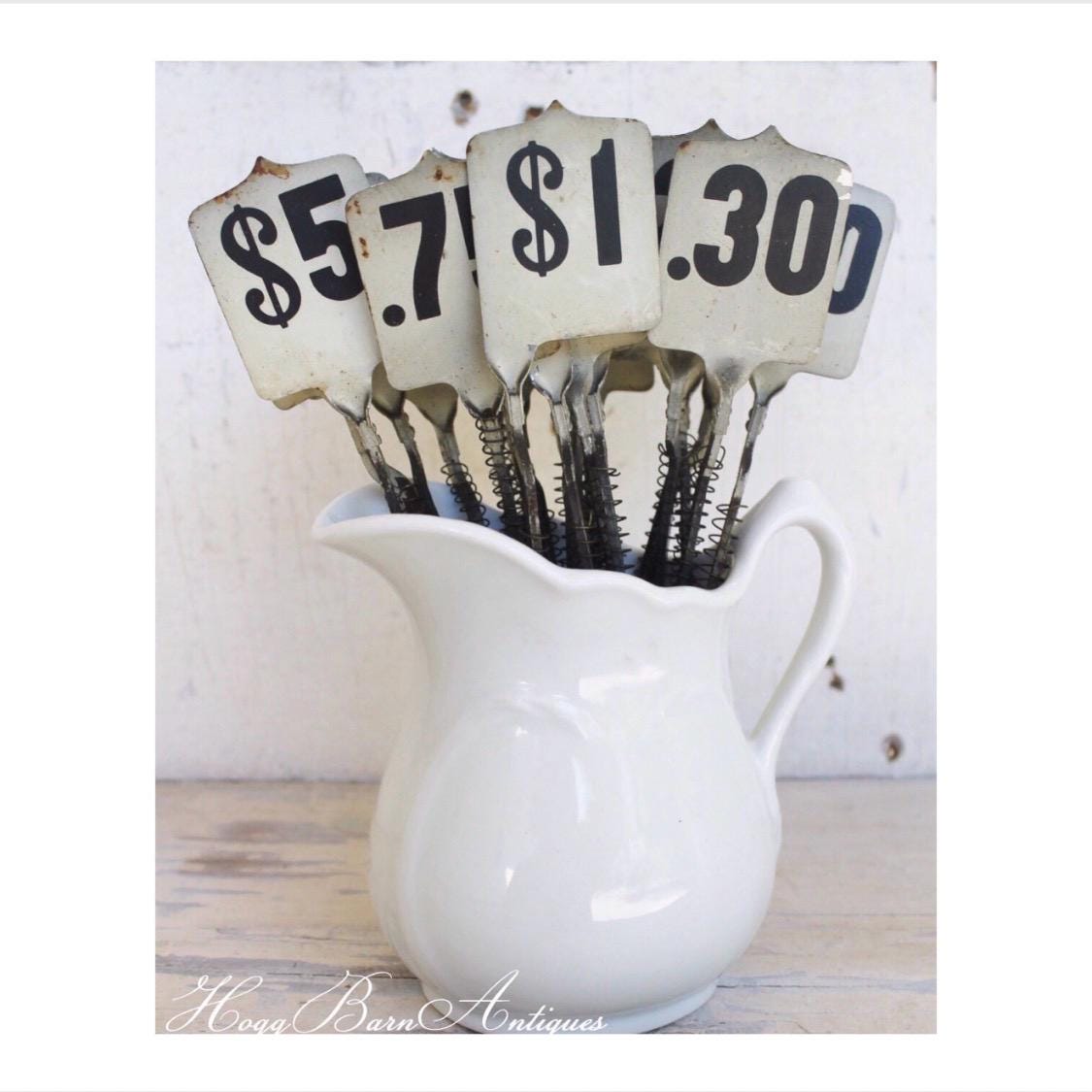 Cash Register Parts Antique Vintage Metal Cash Register Flag Black White Numbers Industrial Farmhouse Decor Country Shabby Chic 2 Dollar