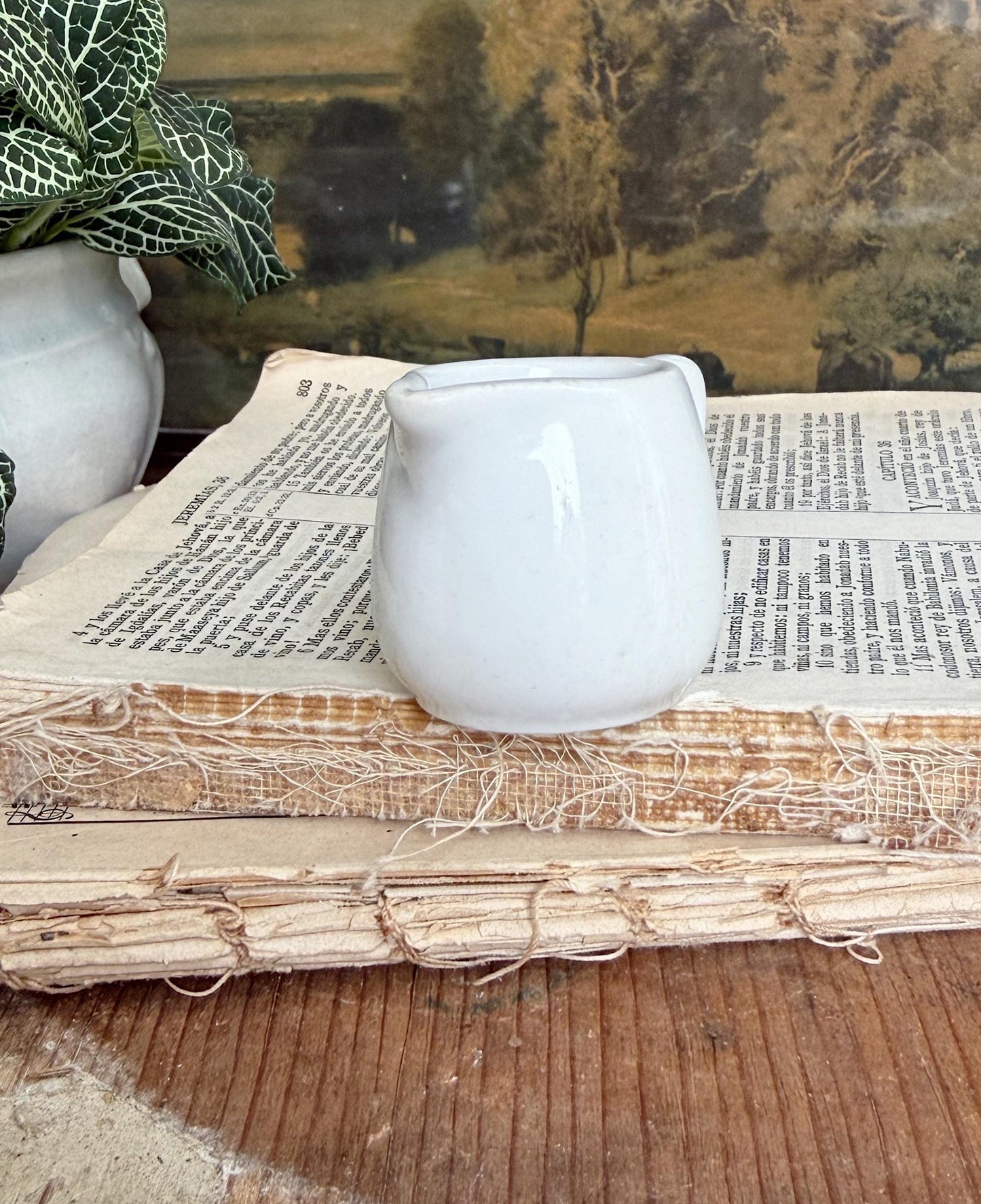 Vintage HOTEL Individual White Ironstone Creamer Pitcher Farmhouse Decor Restaurant China BAUSCHNER WEIDEN