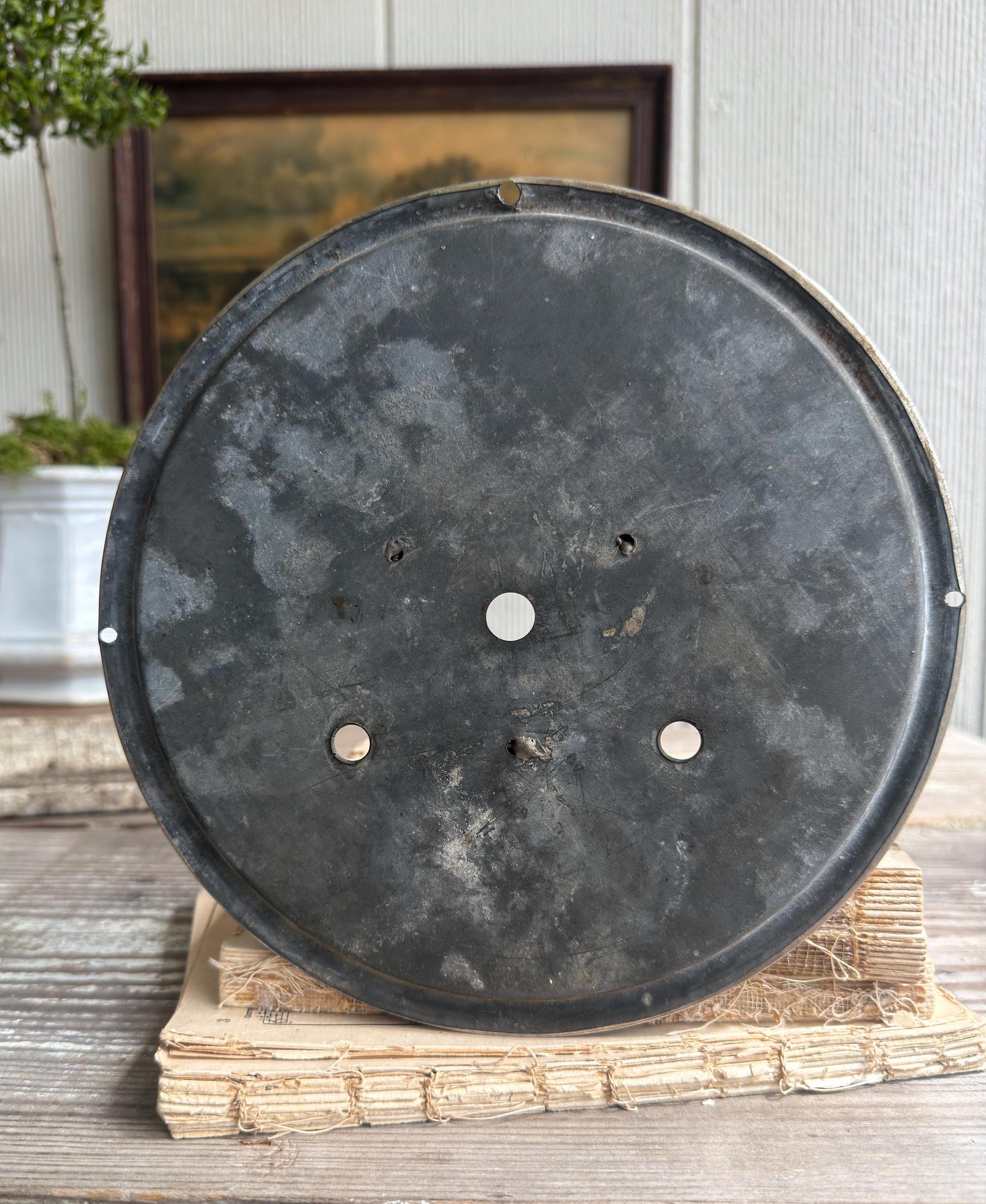 Antique Clock Face Dial Farmhouse Decor Industrial Salvage