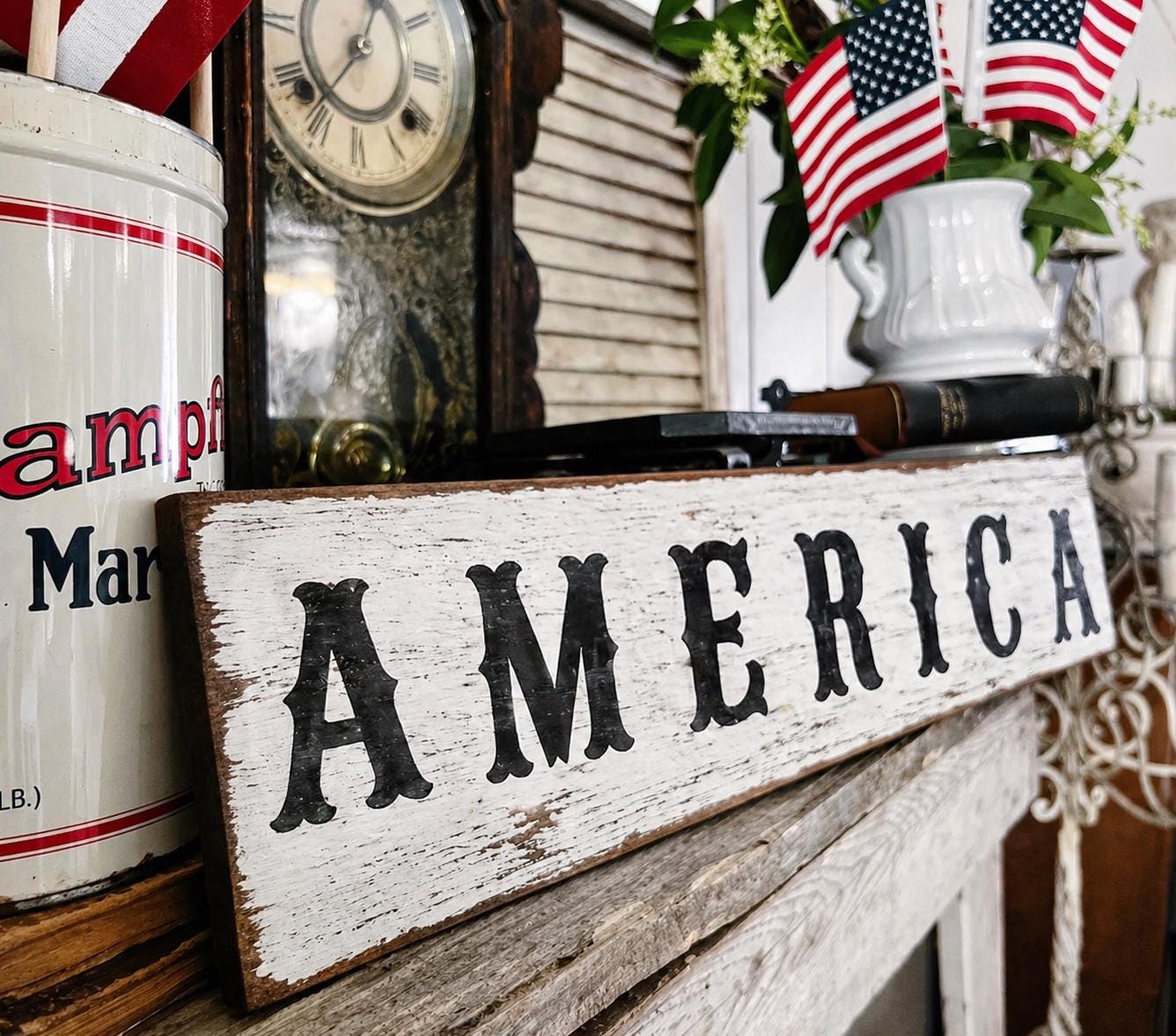 FIREWORKS Wood Sign – Reclaimed Barn Wood, Rustic Farmhouse Americana Decor