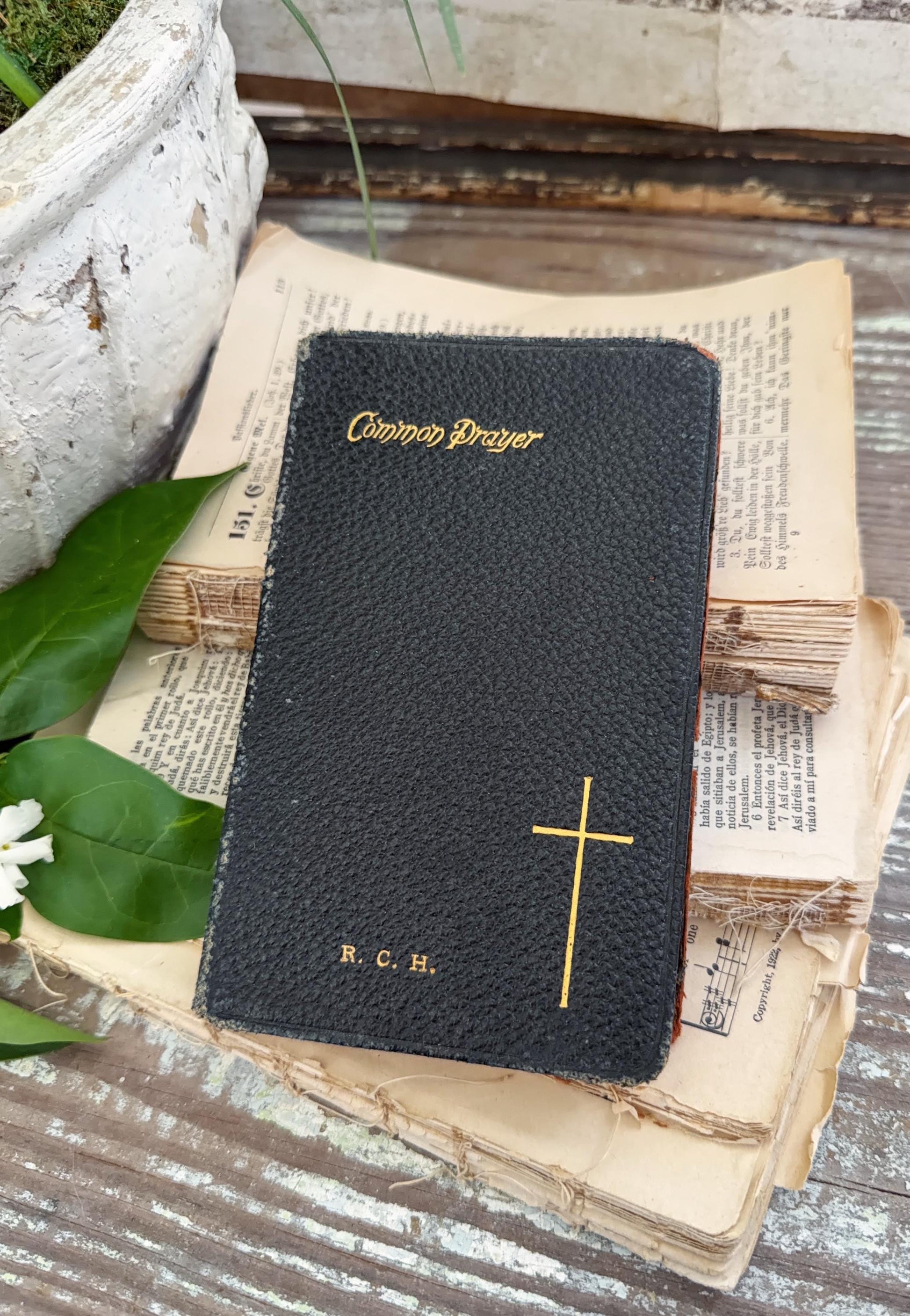 Antique 1920 Book of Common Prayer, Religious Episcopal Manual