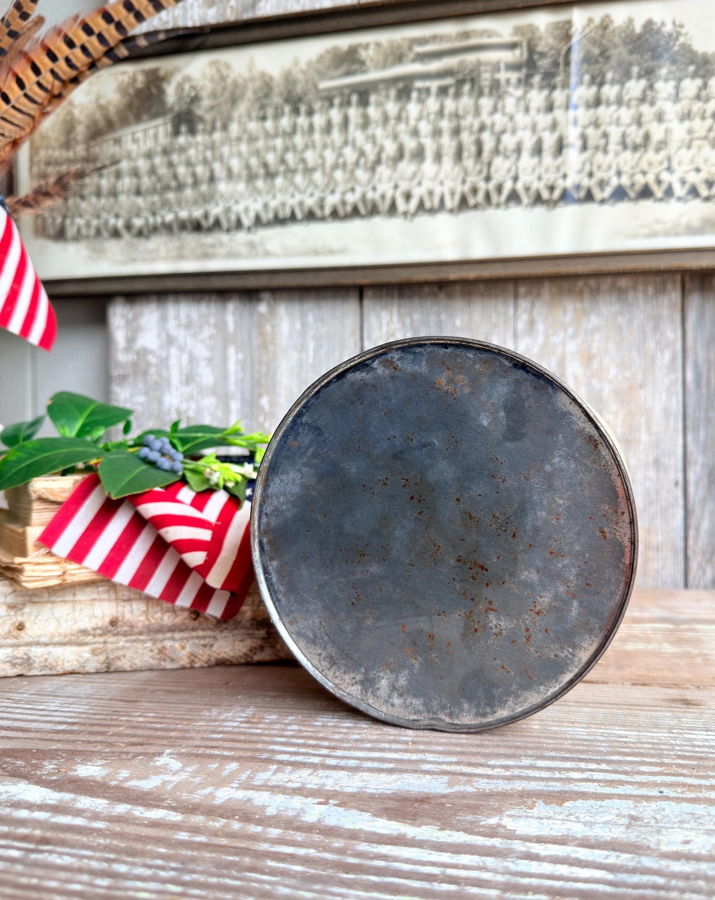 Vintage CAMPFIRE MARSHMALLOWS Tin Can Americana Farmhouse Decor