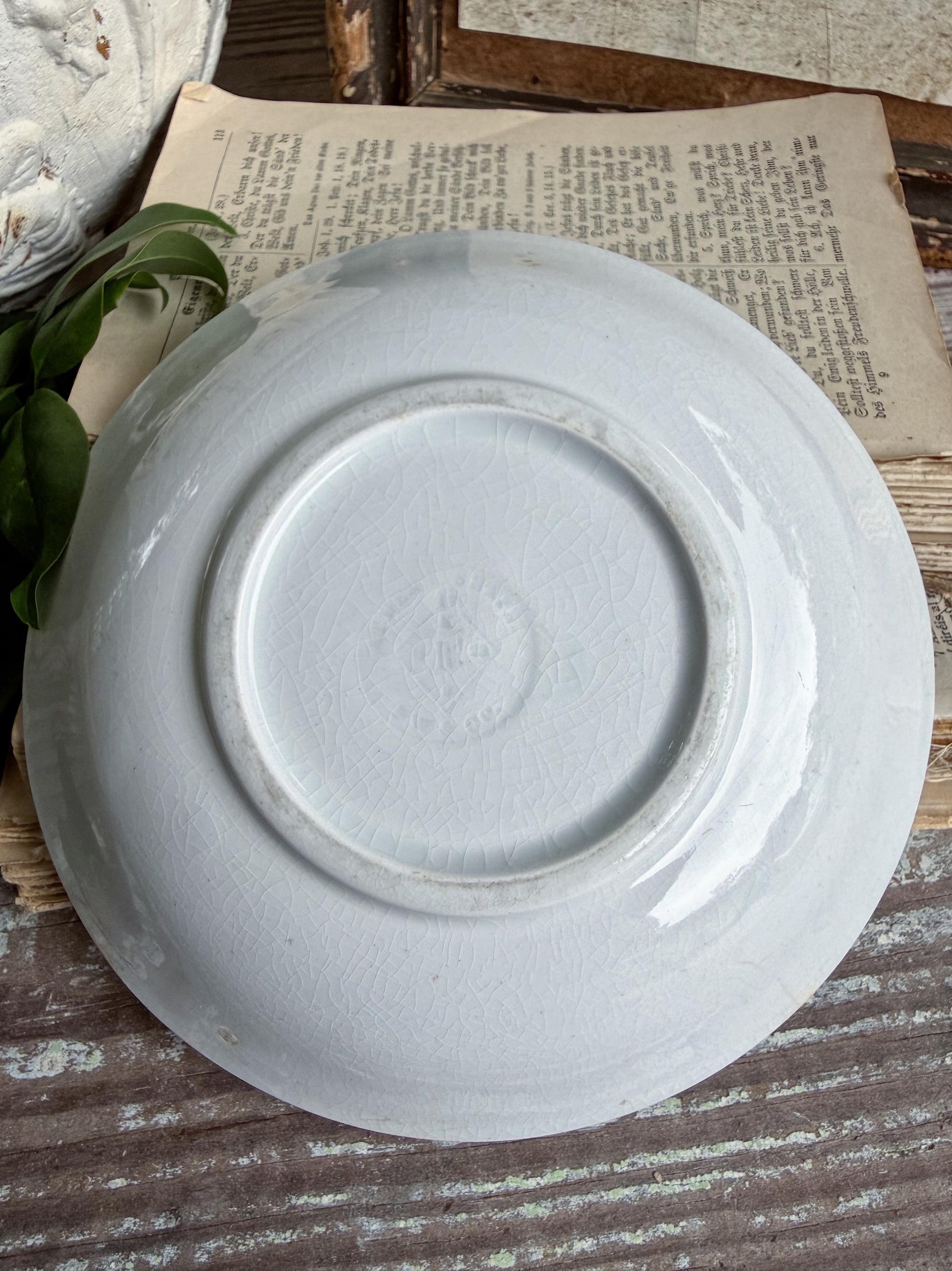 Wedgwood Ironstone Saucer – Antique White Dish, Small Bowl Plate, English Farmhouse Decor