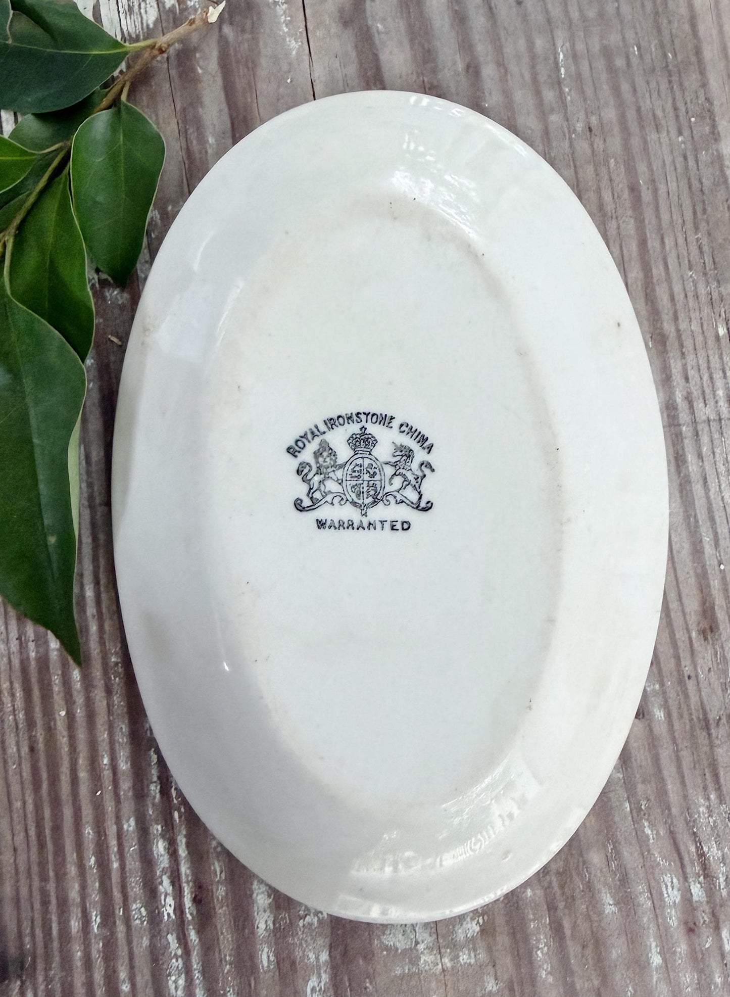 Ironstone Soap Dish, Antique White Platter Dish, English Ironstone Tray, Farmhouse Bathroom Decor