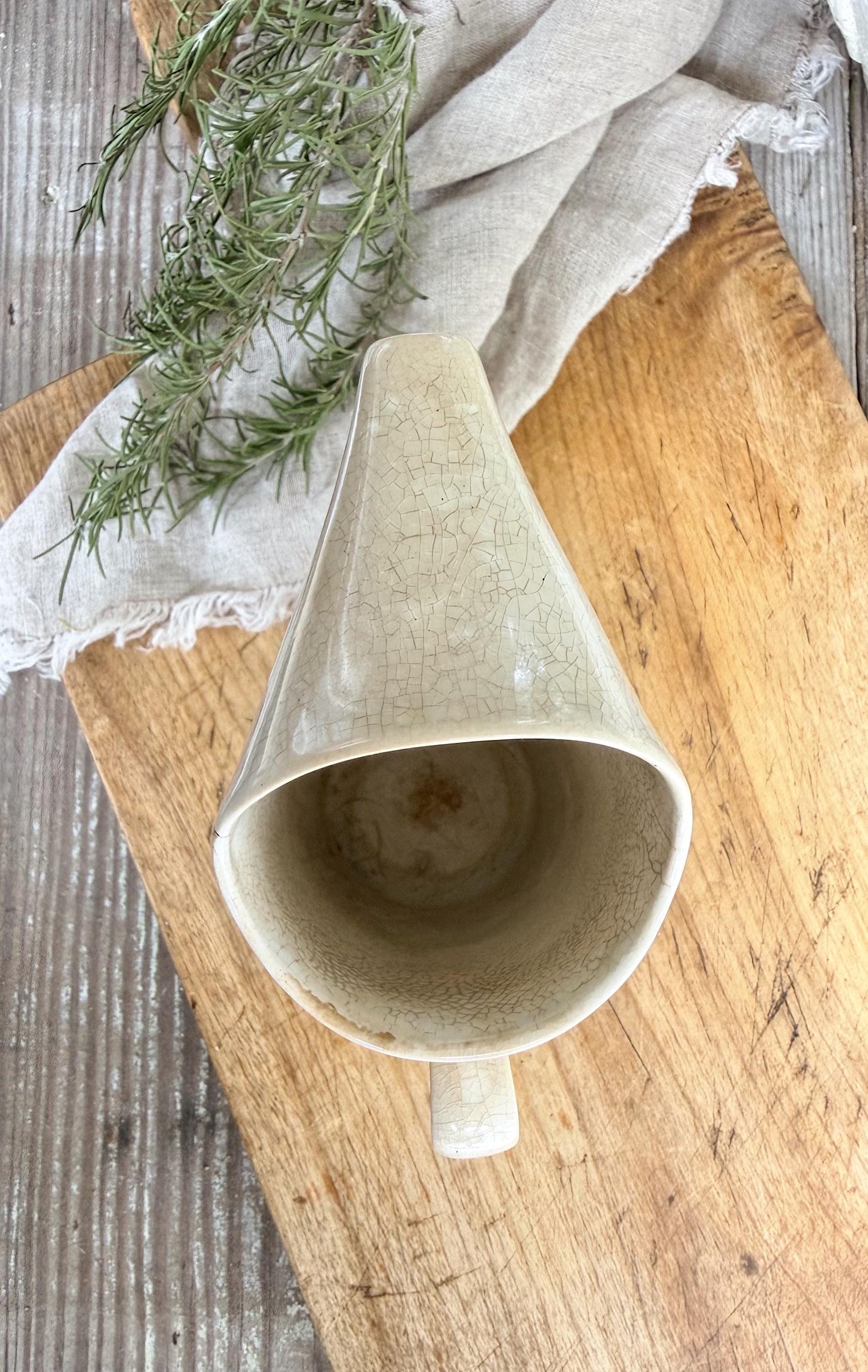 Ironstone Pitcher Schmid, Vintage Milk Creamer Jug, Farmhouse Kitchen Decor,