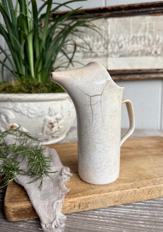 Ironstone Pitcher Schmid, Vintage Milk Creamer Jug, Farmhouse Kitchen Decor,