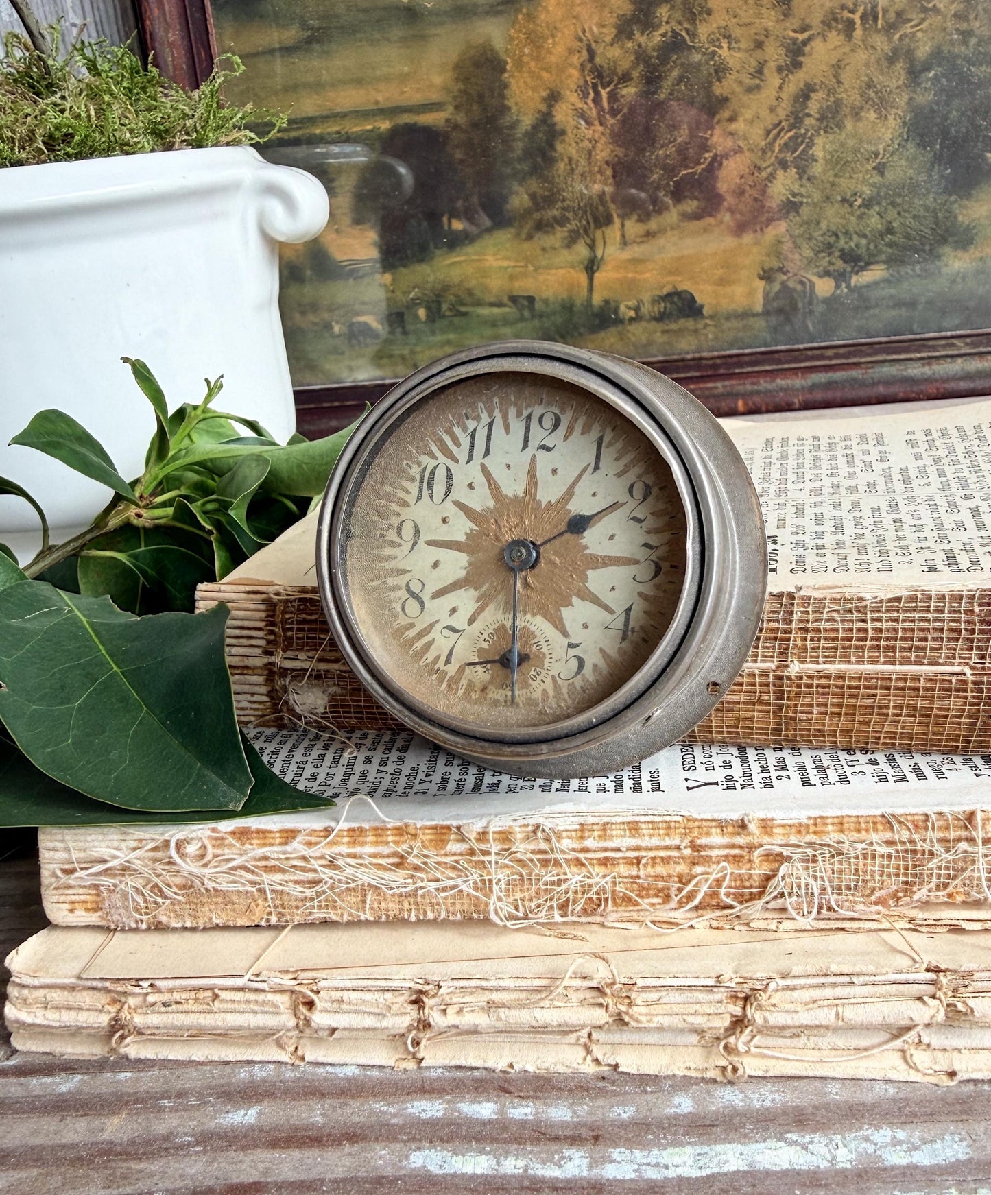 Antique Clock Part, Farmhouse Industrial Decor