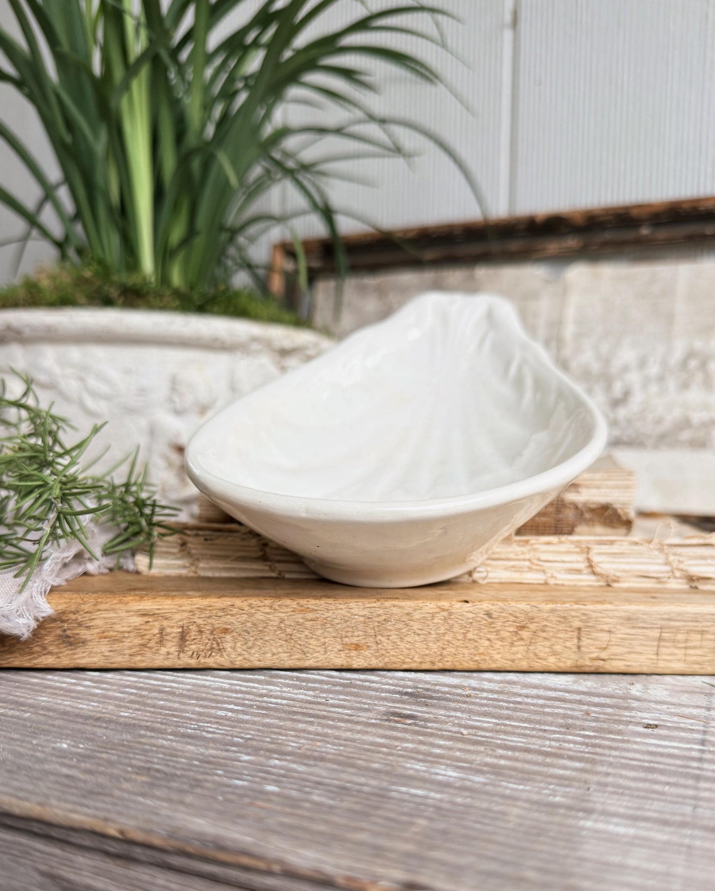 Antique Ironstone Relish Dish, Wm Adams & Sons England, White English Ironstone Serving Dish