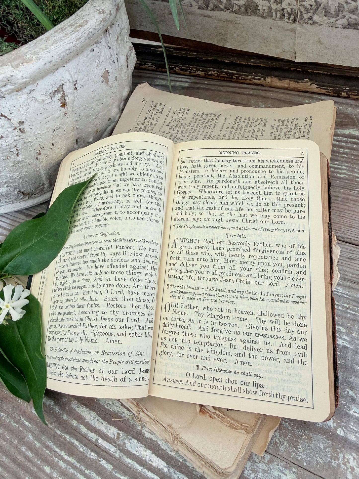 Antique 1920 Book of Common Prayer, Religious Episcopal Manual