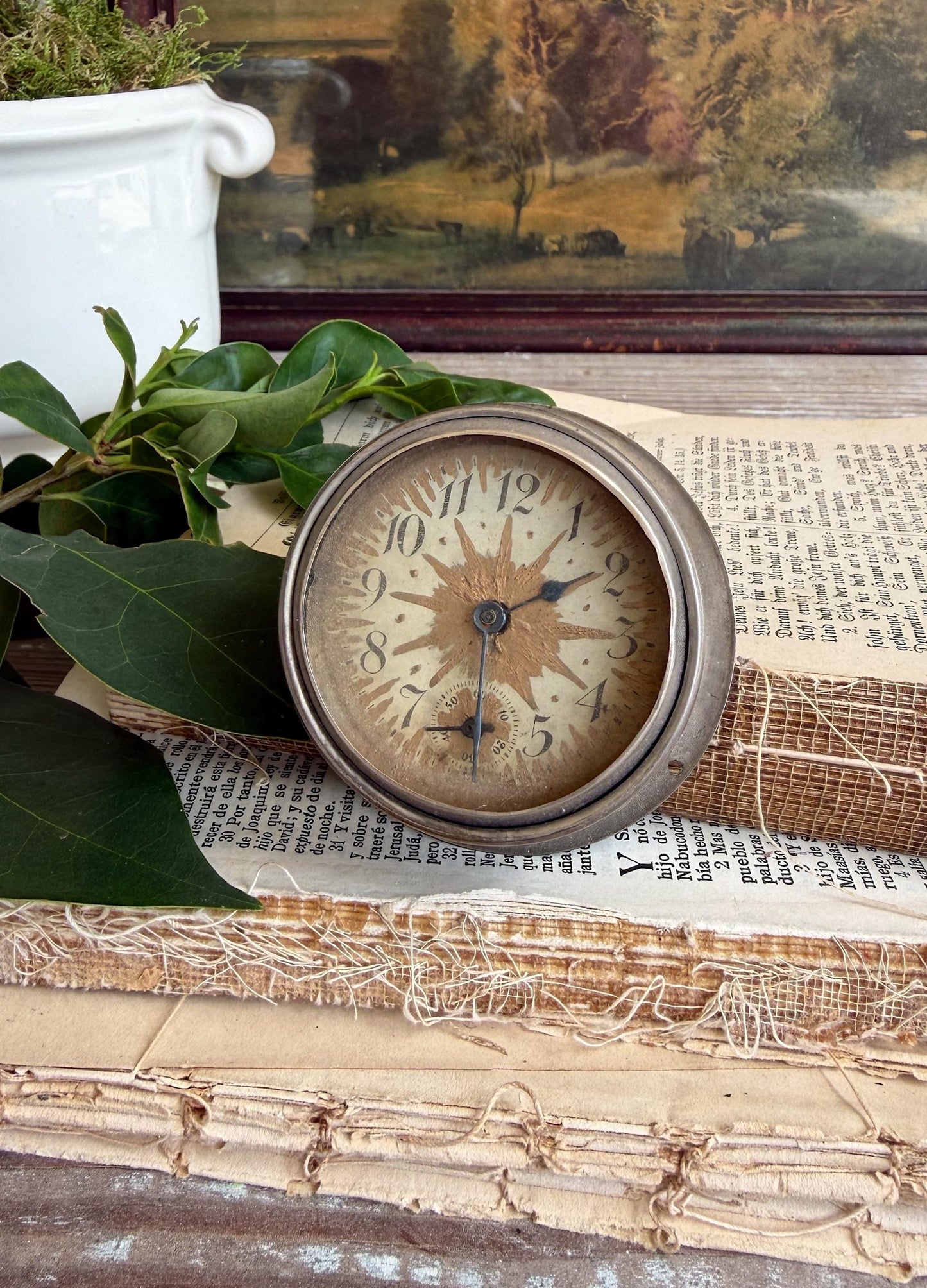 Antique Clock Part, Farmhouse Industrial Decor