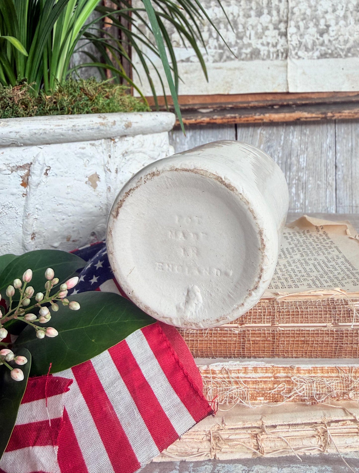 Antique Dundee Orange Marmalade Pot – English Ironstone Crock, James Keiller & Son Farmhouse Decor