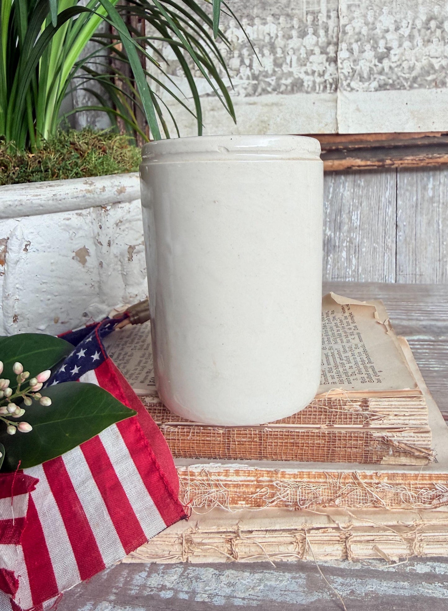 Antique Dundee Orange Marmalade Pot – English Ironstone Crock, James Keiller & Son Farmhouse Decor