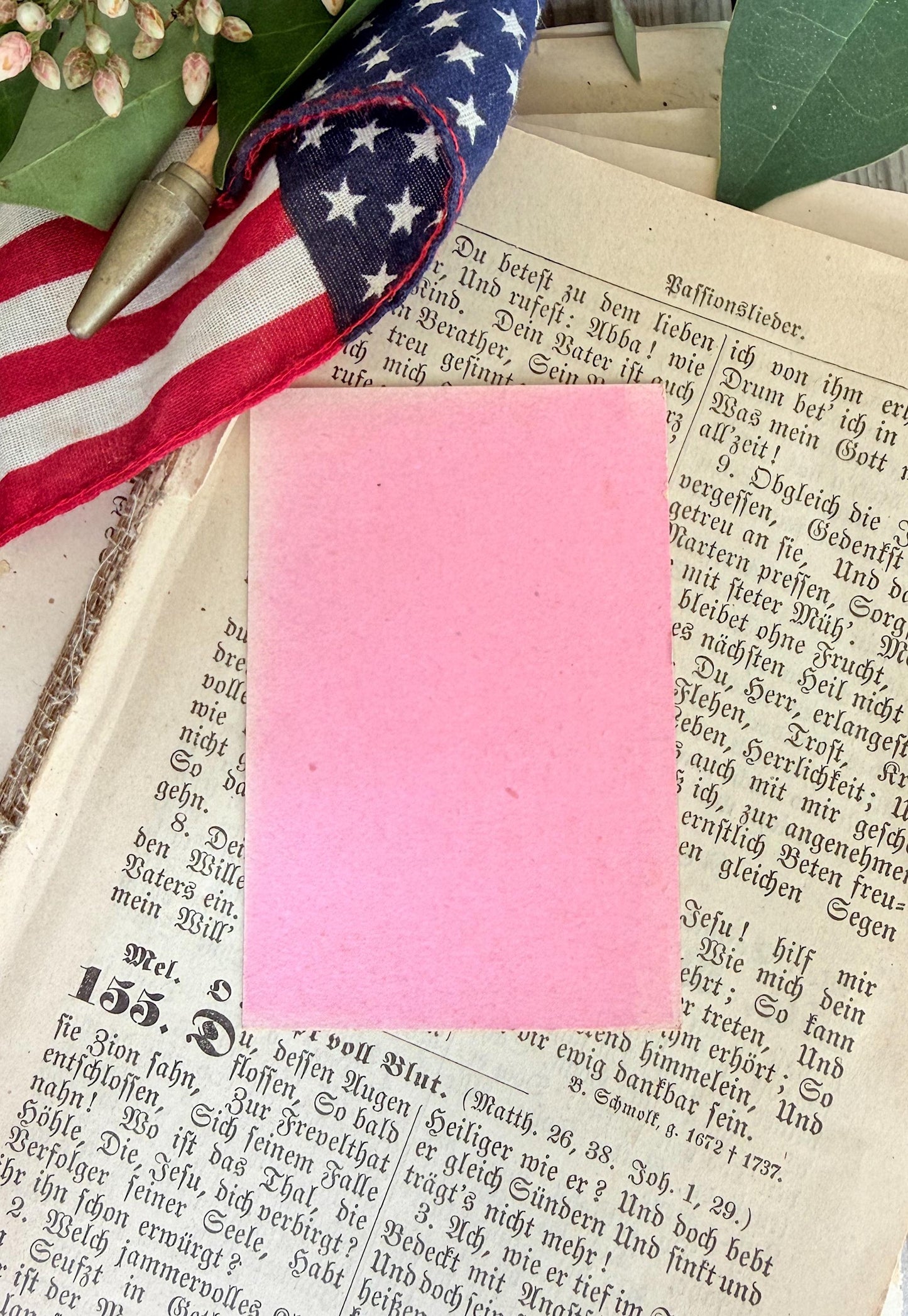 4th of July Number Card Farmhouse Americana Decor Vintage Game