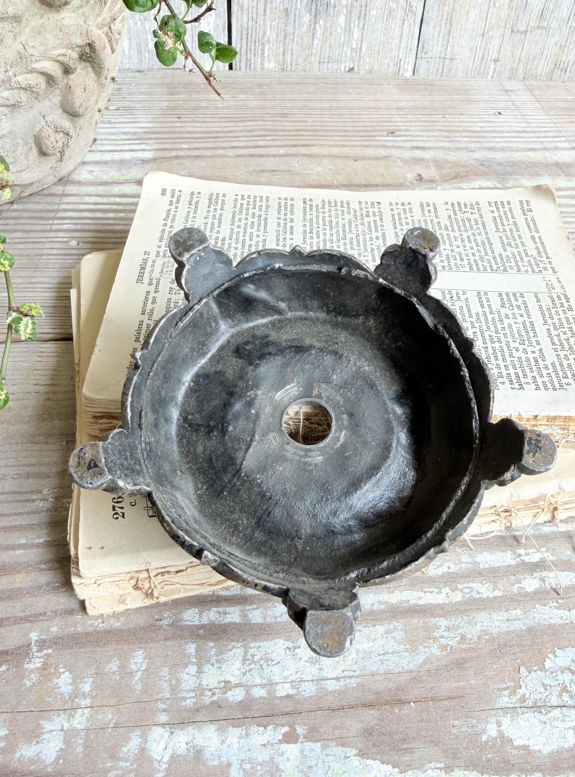 Metal Light Fixture Base Antique Part Architectural Salvage Vintage Farmhouse