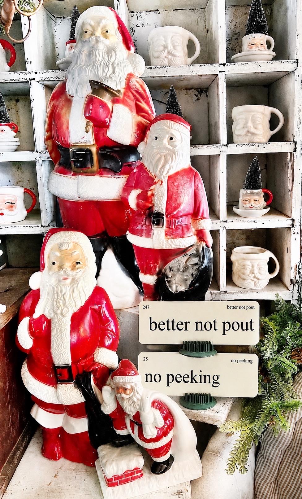 Christmas SAYINGS Flash Cards LARGE Vintage Inspired Flashcard Set Of 8 Farmhouse Decor Holiday Primitive Retro Christmas