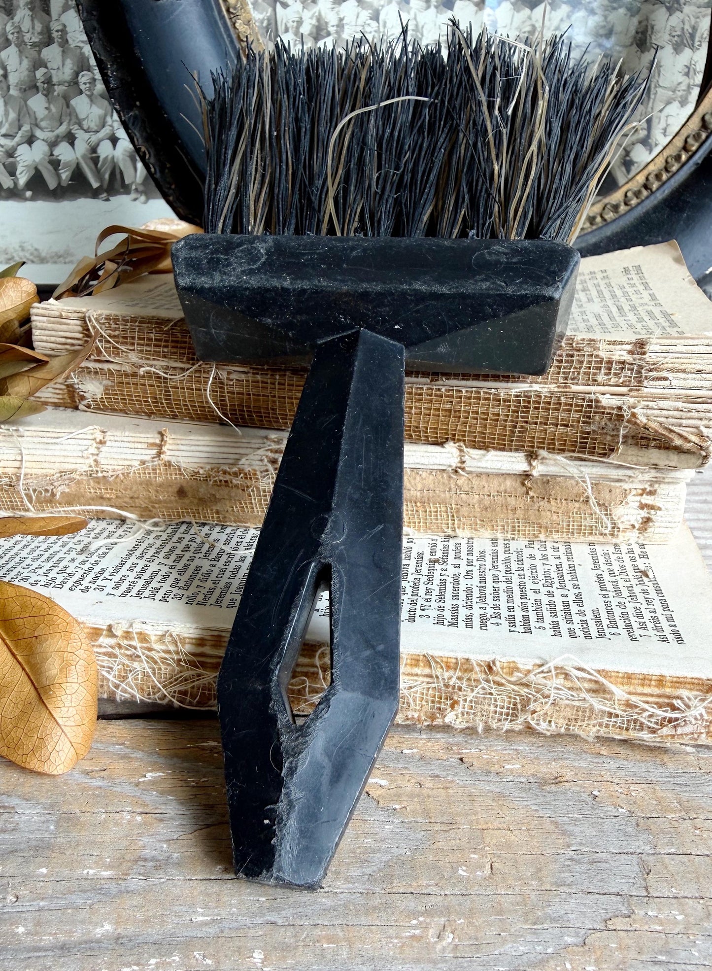 Vintage Whisk Broom Black Handle Straw Brush Primitive Farmhouse Decor