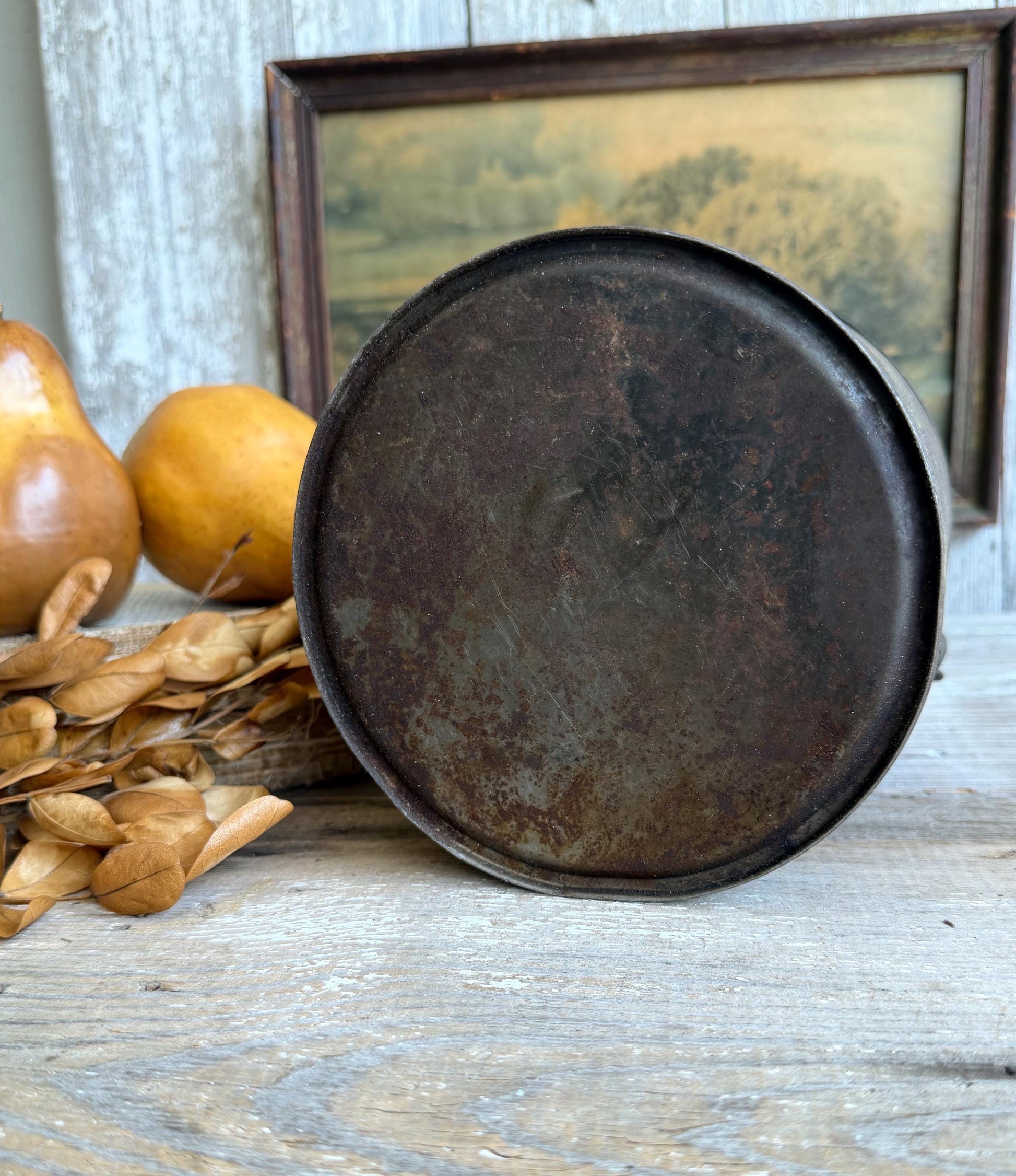 Antique Hudson Hard Oil Can Primitive Advertising Industrial