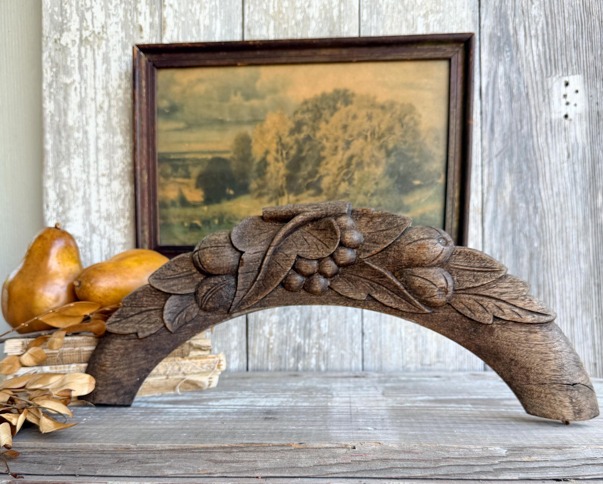 Eastlake Architectural Salvaged Wood Pediment Header Arch Antique Vintage Decor