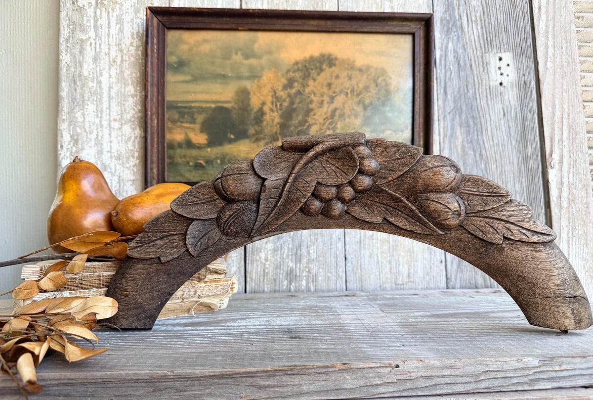 Eastlake Architectural Salvaged Wood Pediment Header Arch Antique Vintage Decor