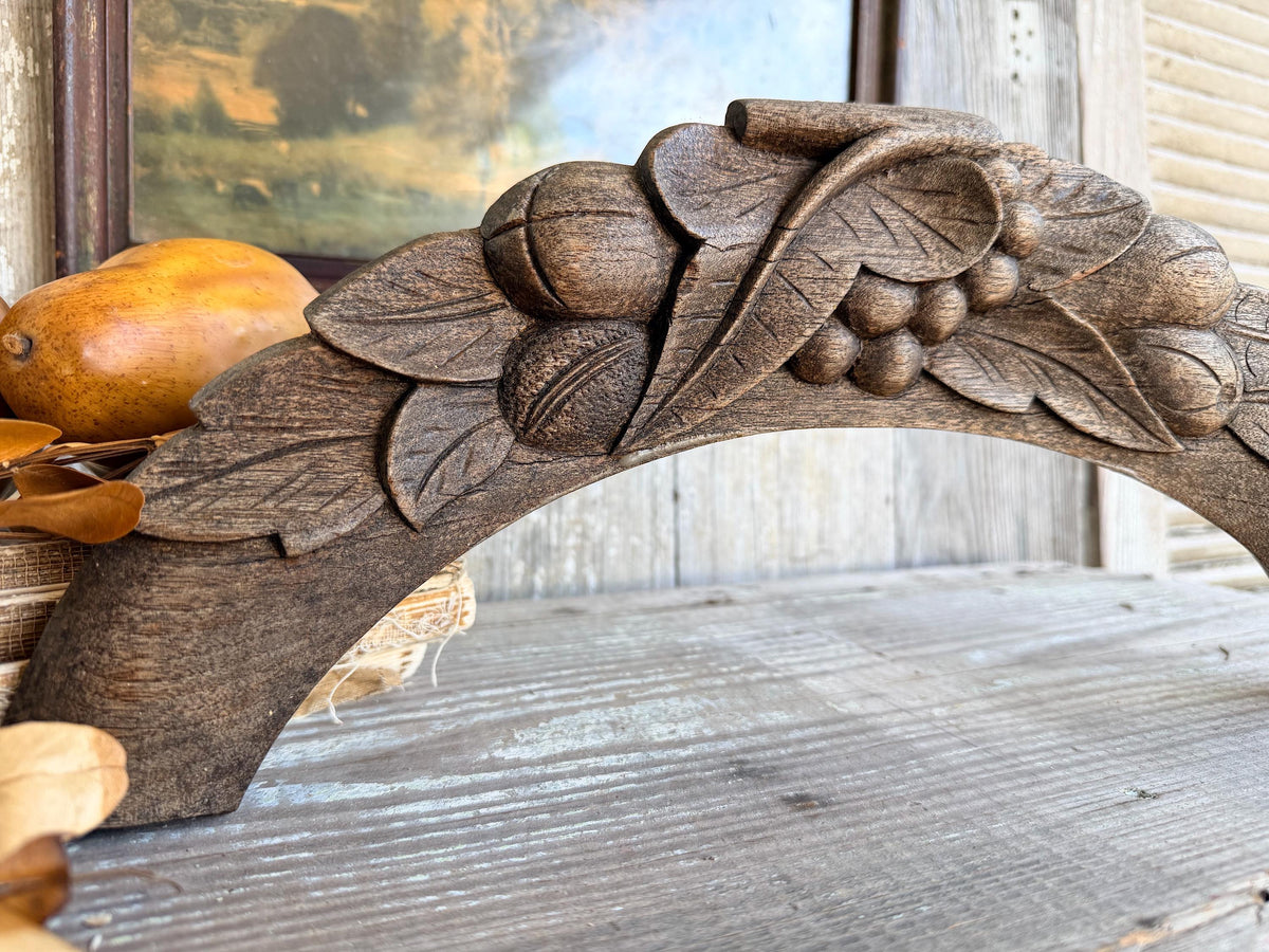Eastlake Architectural Salvaged Wood Pediment Header Arch Antique Vintage Decor