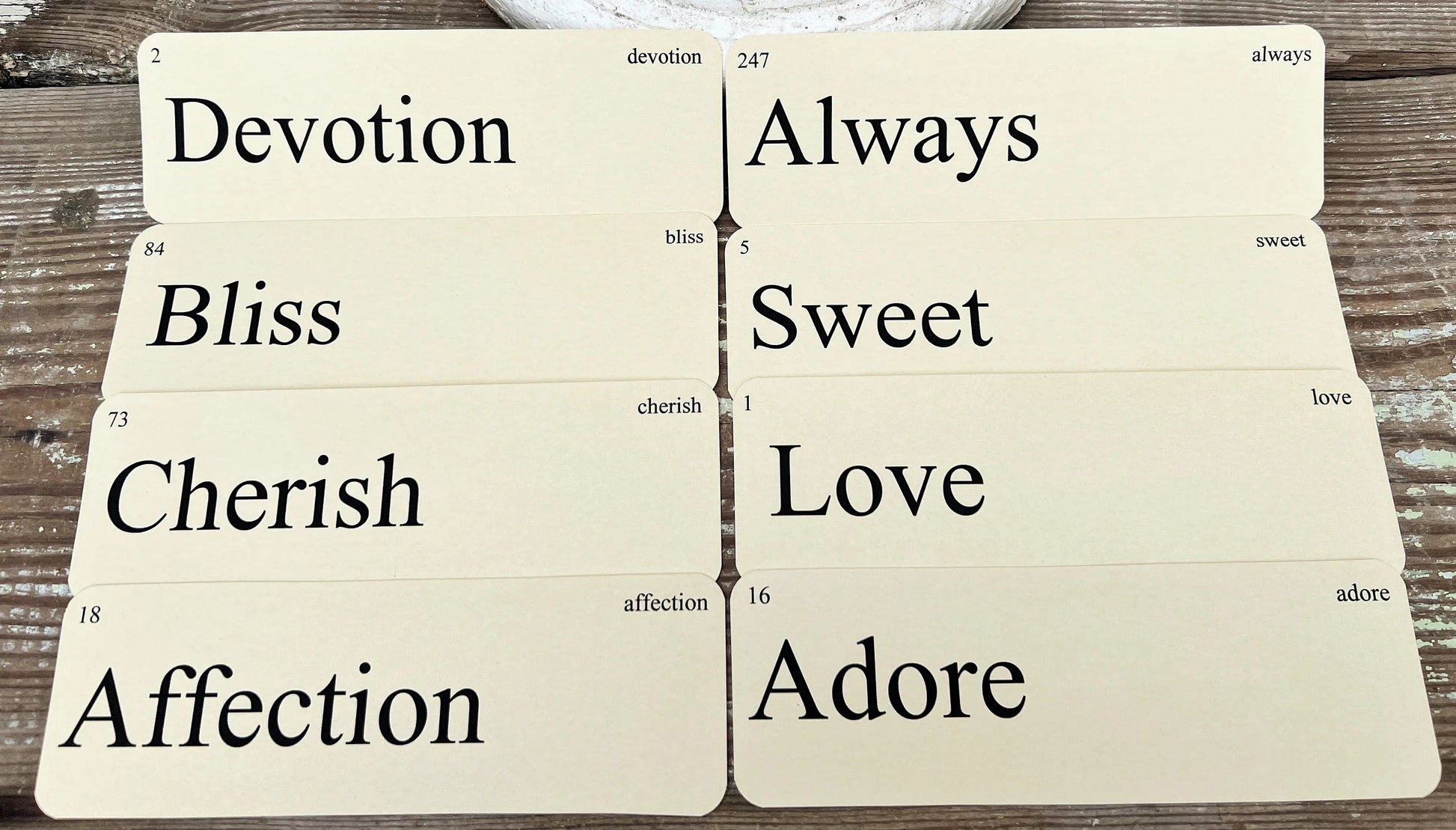 LOVE Flash Cards