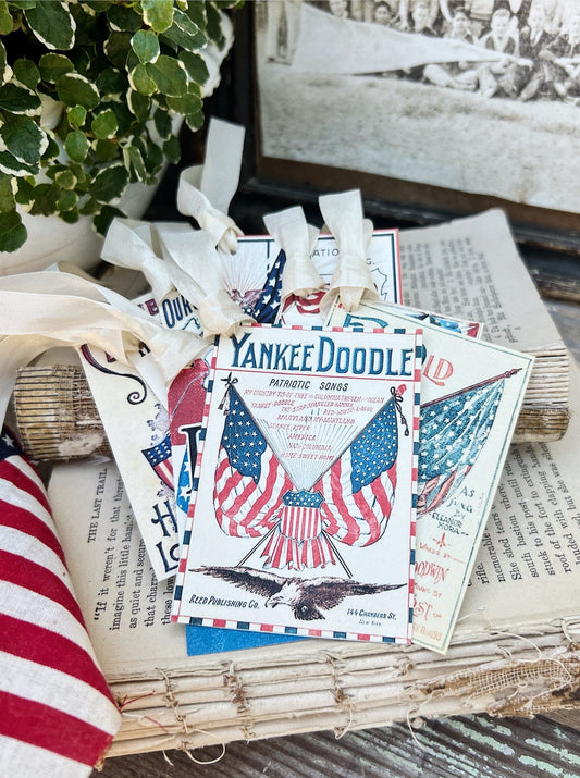 Patriotic Sheet Music Gift Tags
