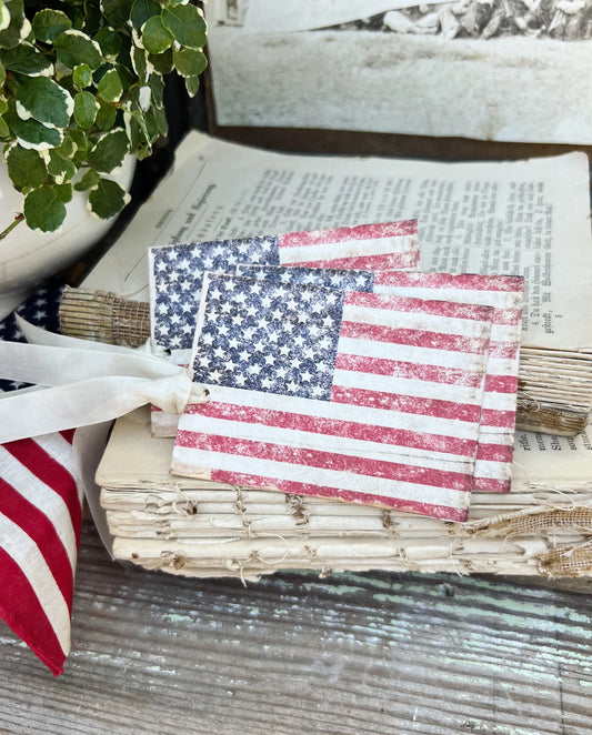 USA FLAG Gift Tags