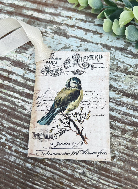 Vintage Blue Bird Gift Tags