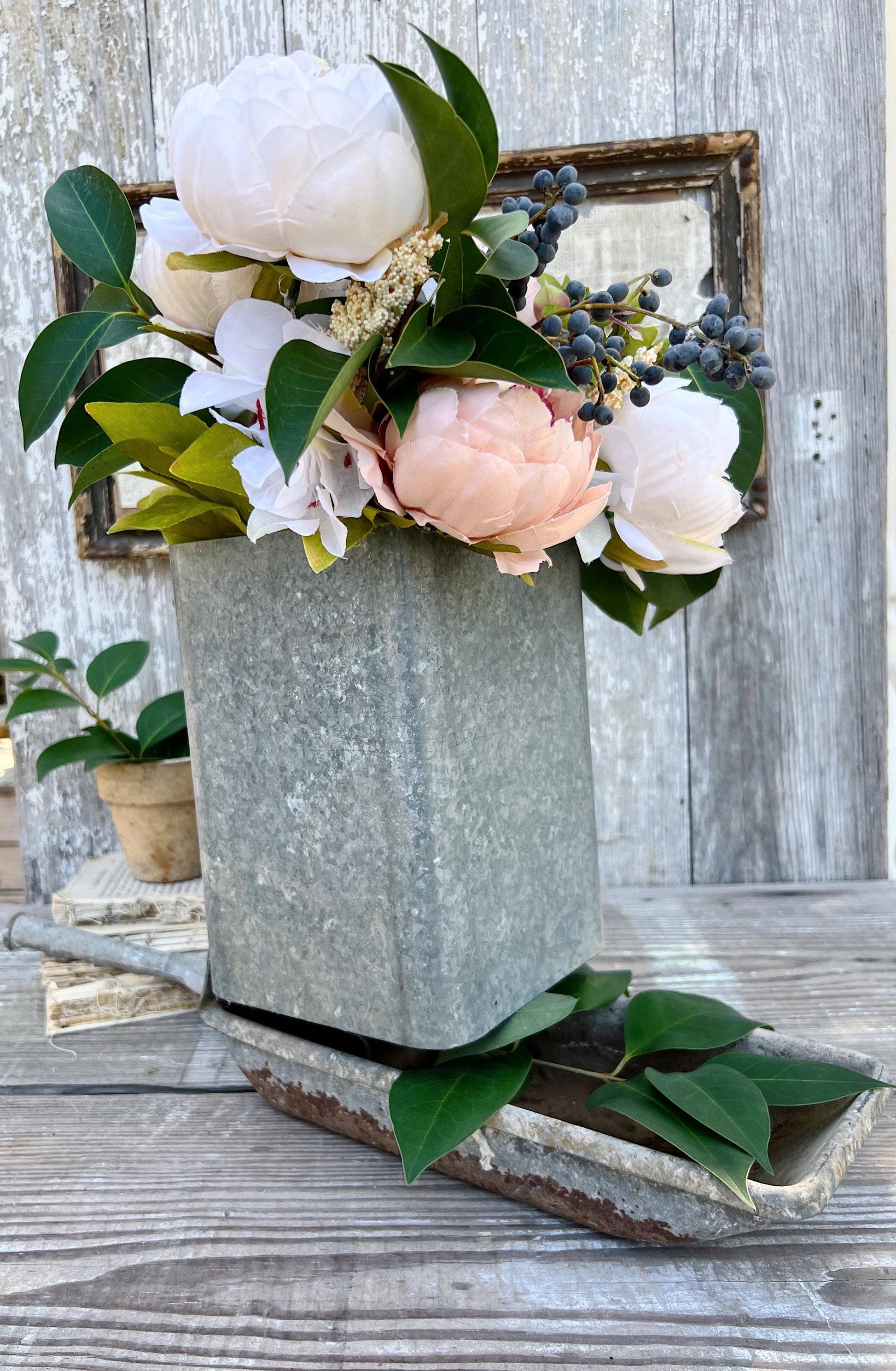 Vintage Galvanized Feeder Trough