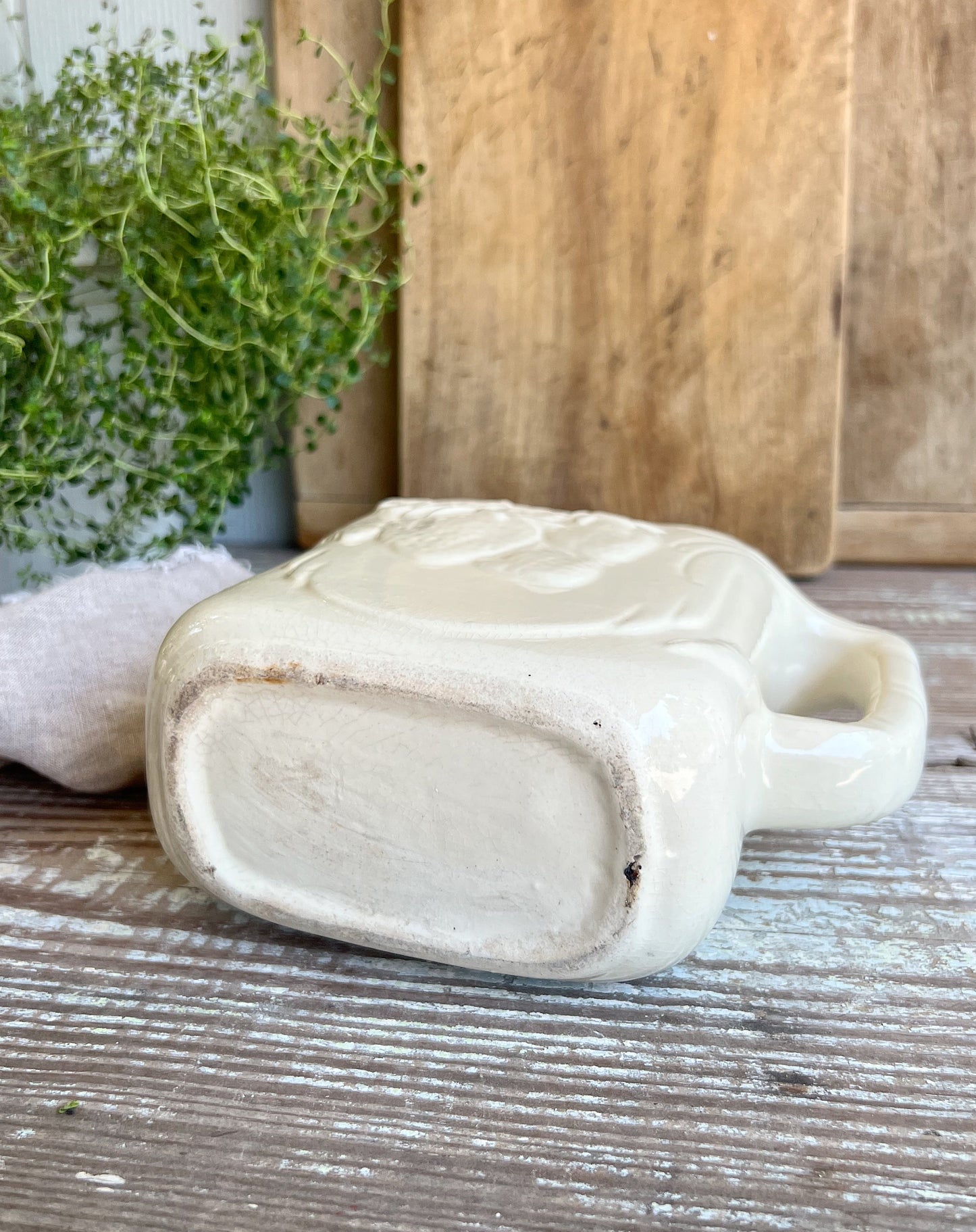 Vintage Strawberry Stoneware Pitcher