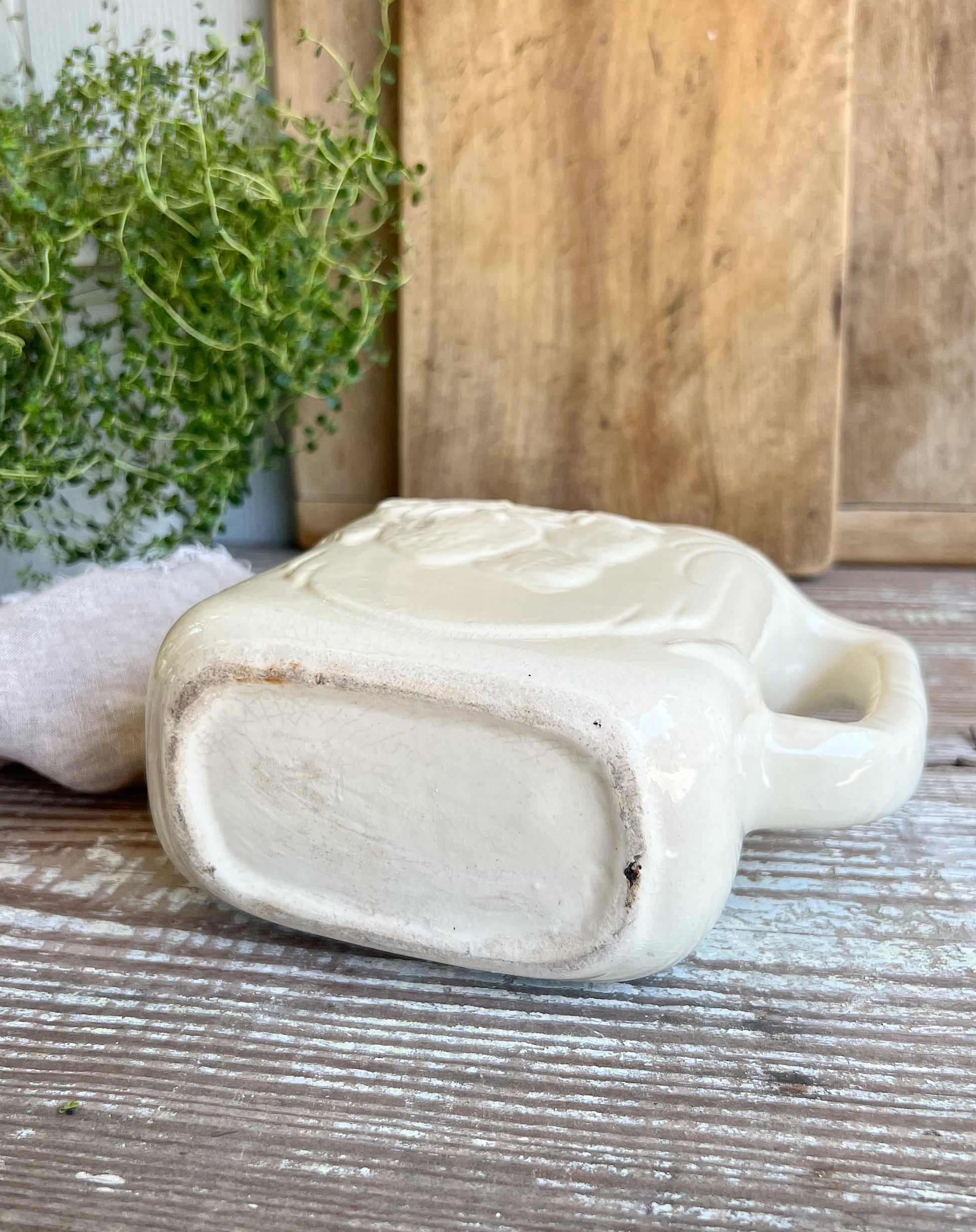 Vintage Strawberry Stoneware Pitcher