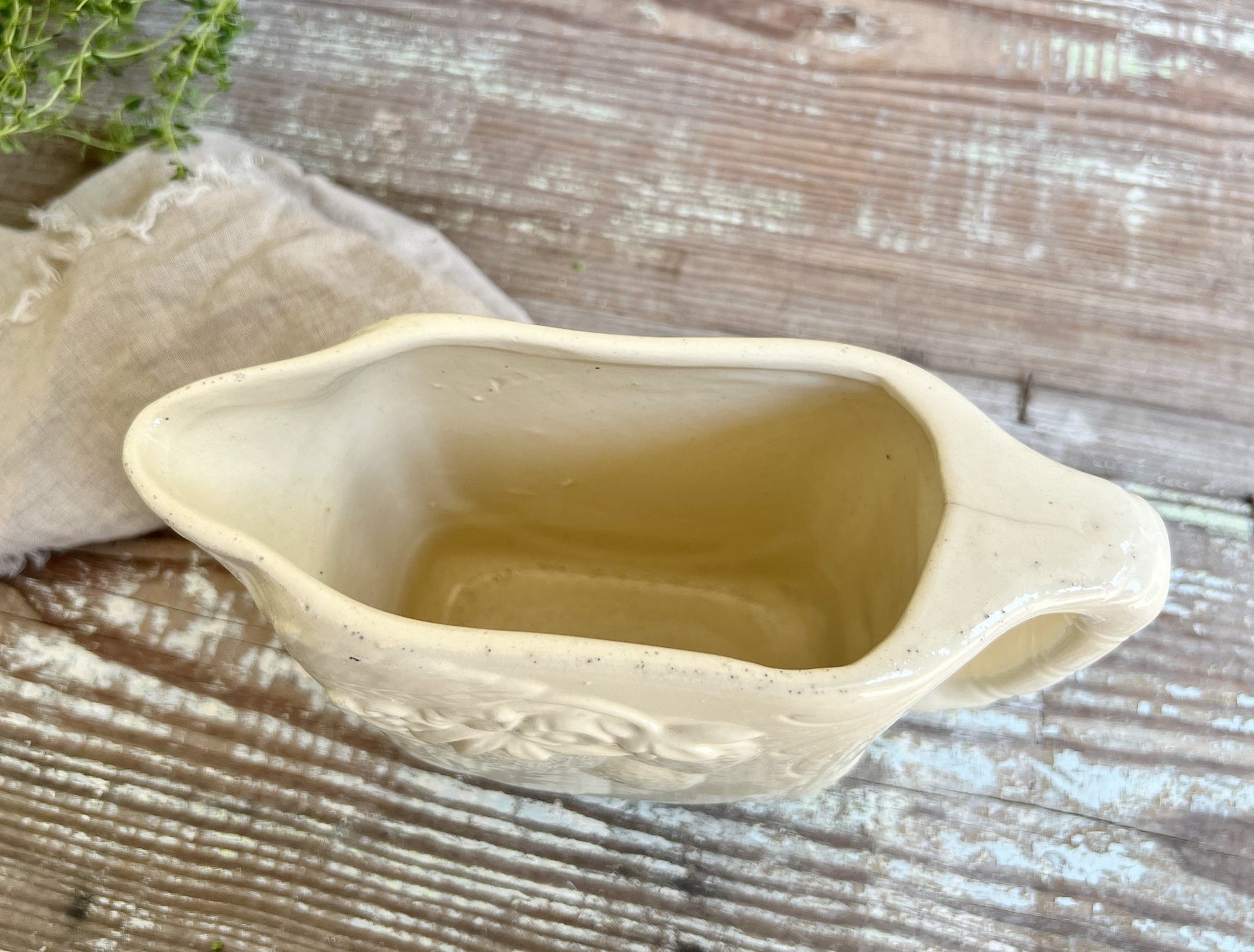 Vintage Strawberry Stoneware Pitcher